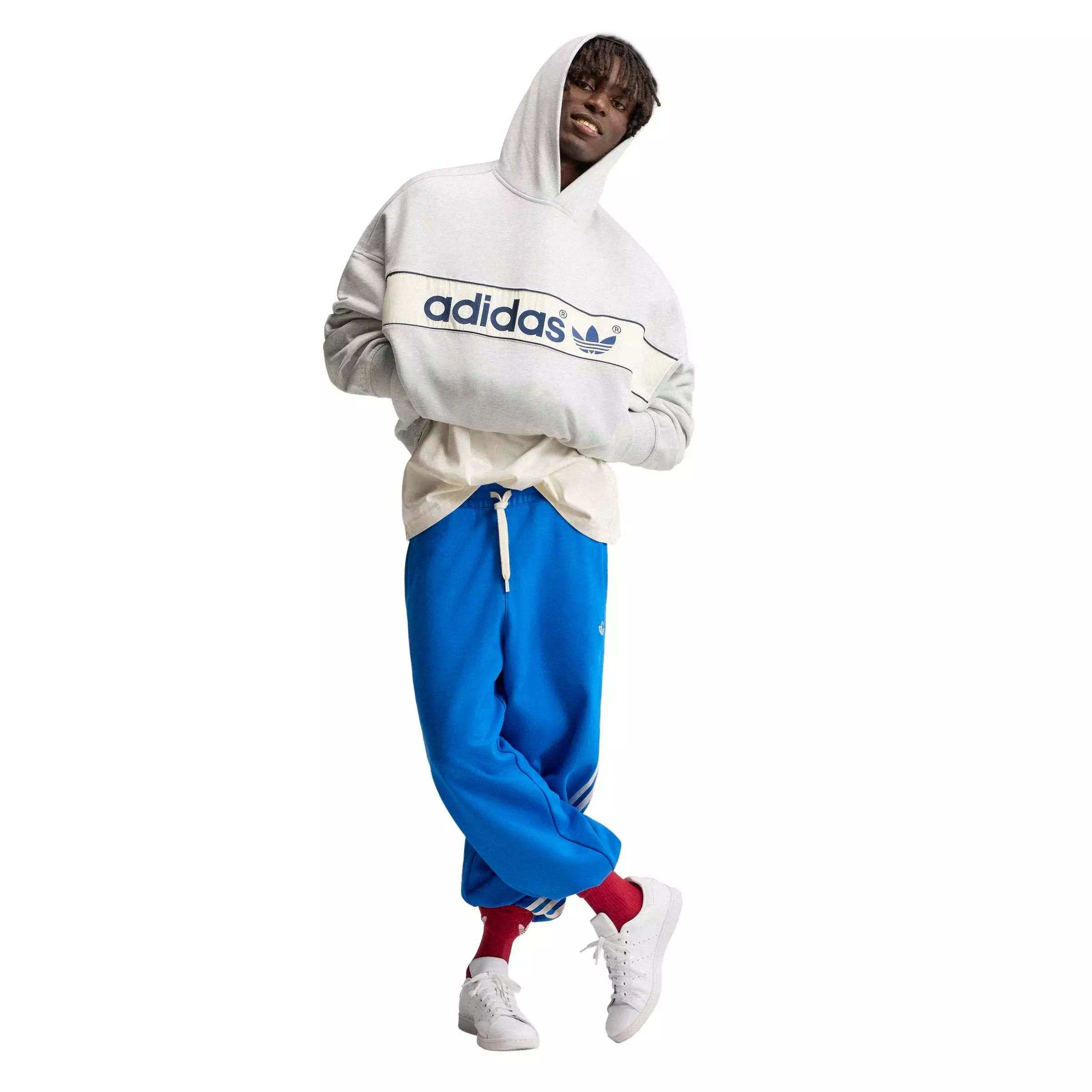 BLOCKED SIGNATURE HOOD - GREY - GREY