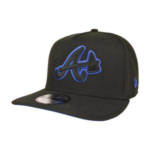 New Era Atlanta Braves 9FIFTY A-Frame Outline Snapback Hat - Black/Royal