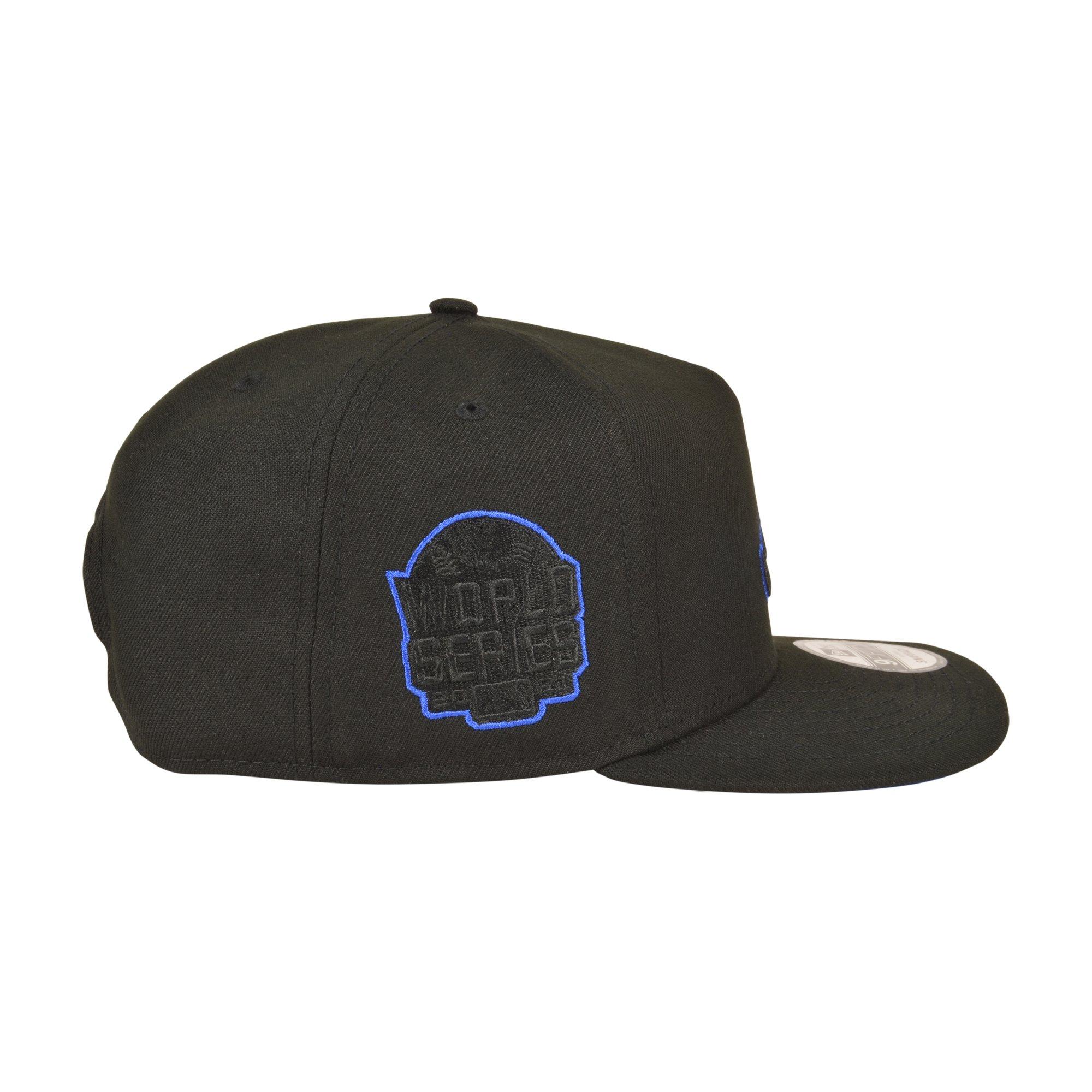 New Era Atlanta Braves 9FIFTY A-Frame Outline Snapback Hat - Black/Royal - BLACK/ROYAL Thumbnail View 3
