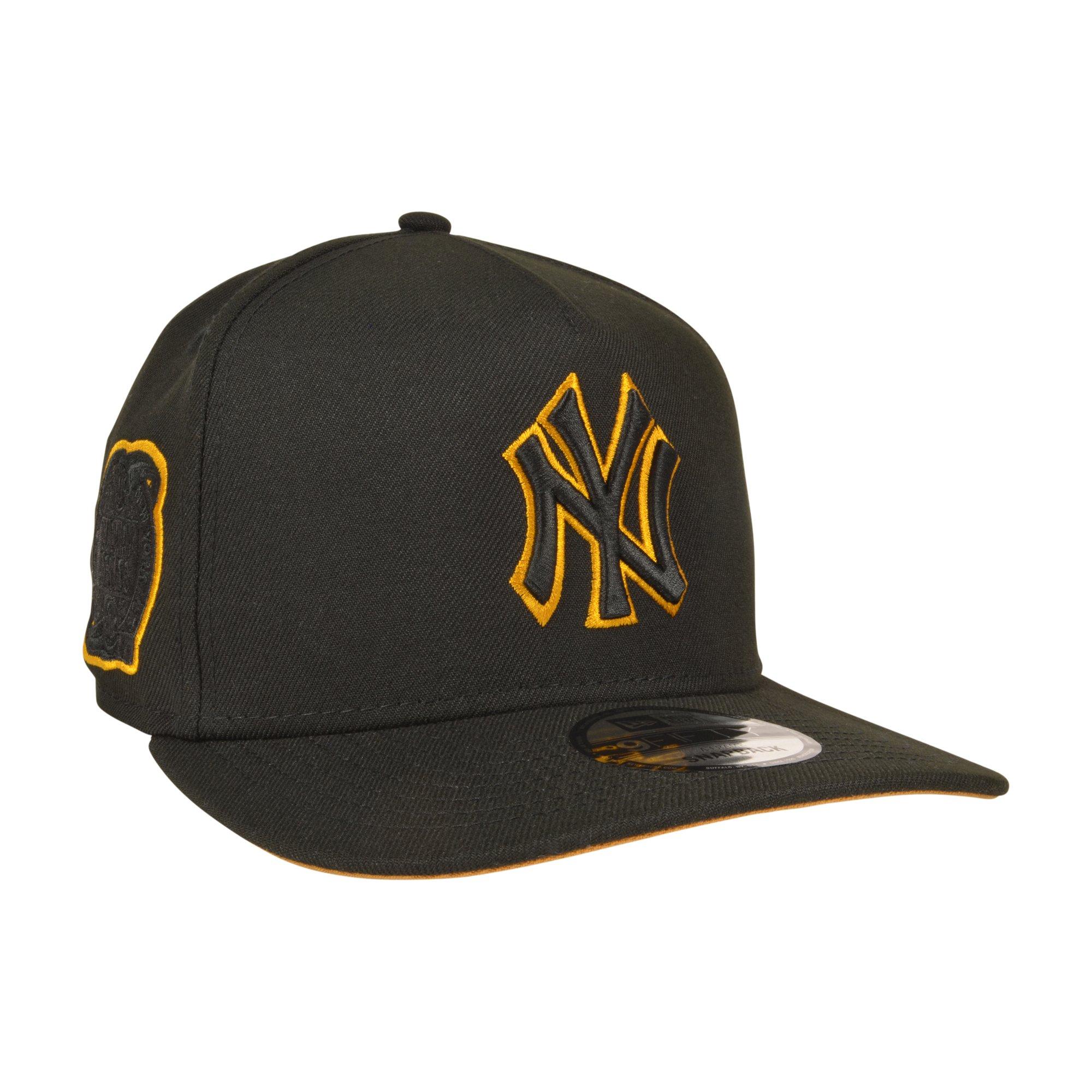 New Era New York Yankees 9FIFTY A-Frame Outline Snapback Hat - Black/Tan - BLACK/TAN Thumbnail View 2