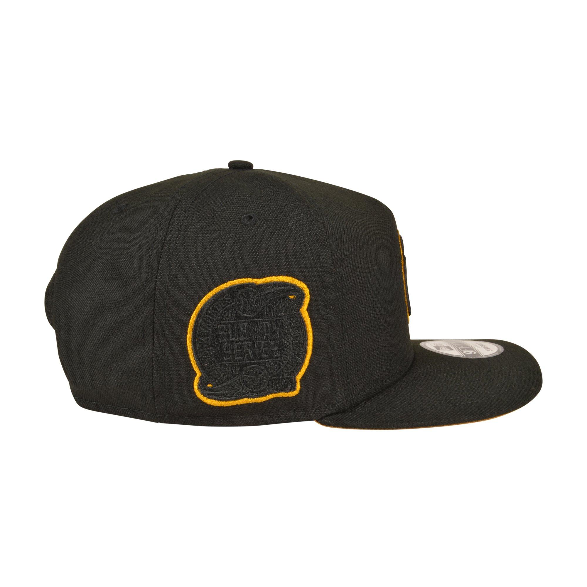 New Era New York Yankees 9FIFTY A-Frame Outline Snapback Hat - Black/Tan - BLACK/TAN Thumbnail View 3