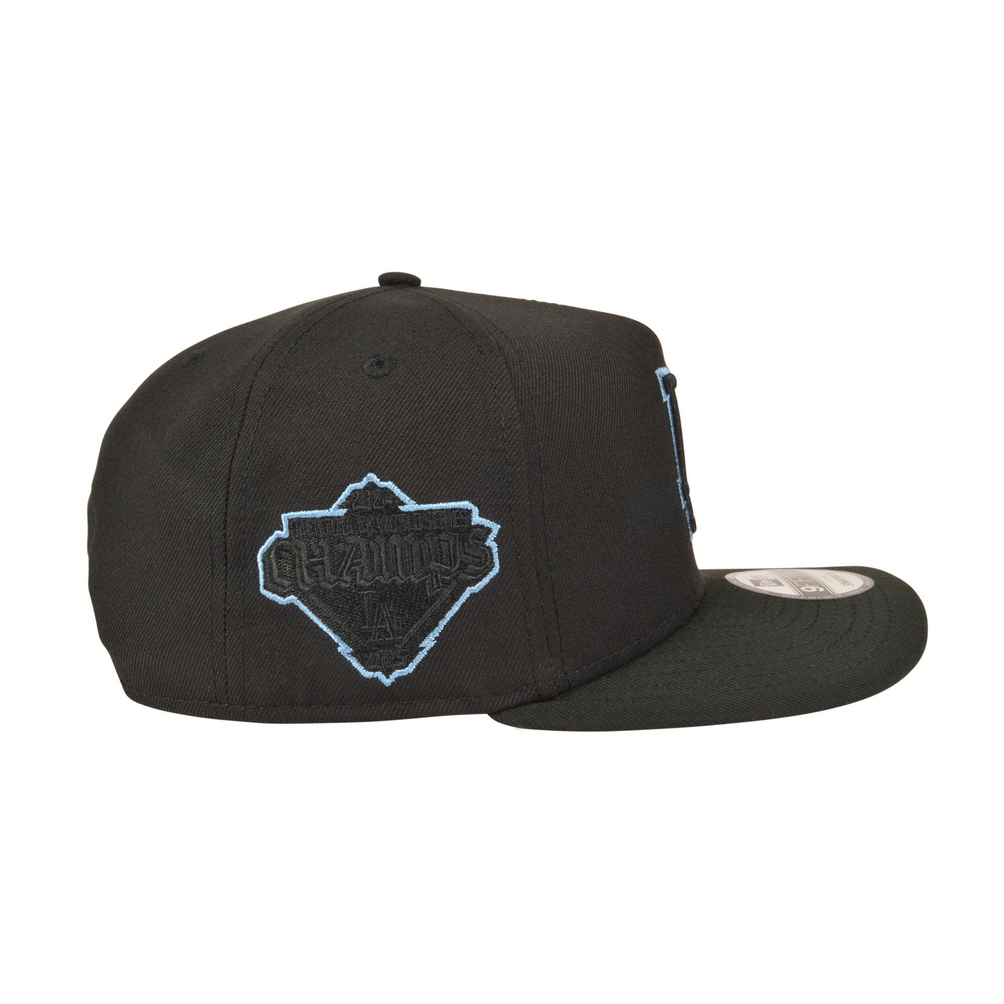 New Era Los Angeles Dodgers 9FIFTY A-Frame Outline Snapback Hat - Black/Blue - BLACK/BLUE Thumbnail View 2