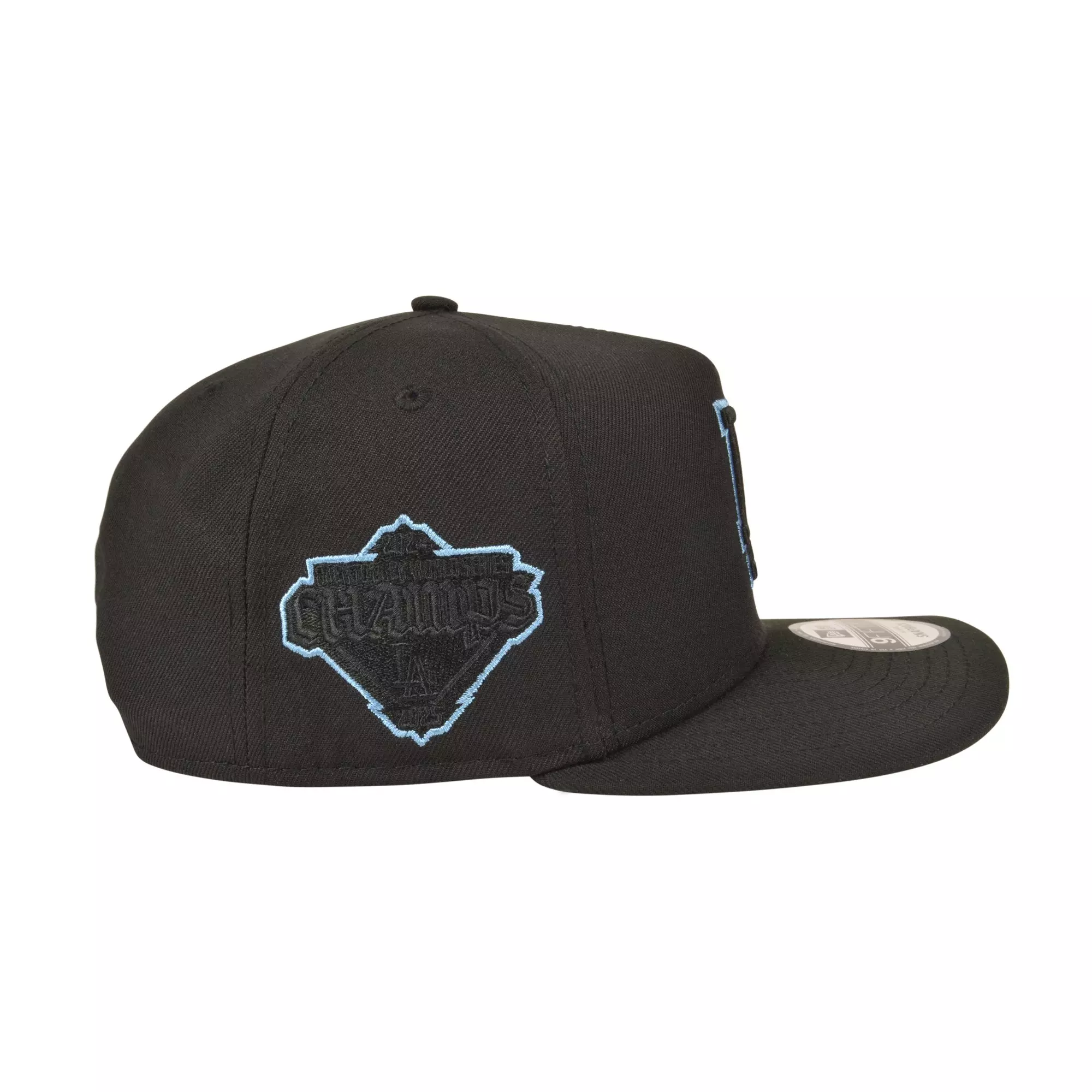 New Era Los Angeles Dodgers 9FIFTY A-Frame Outline Snapback Hat - Black/Blue - BLACK/BLUE