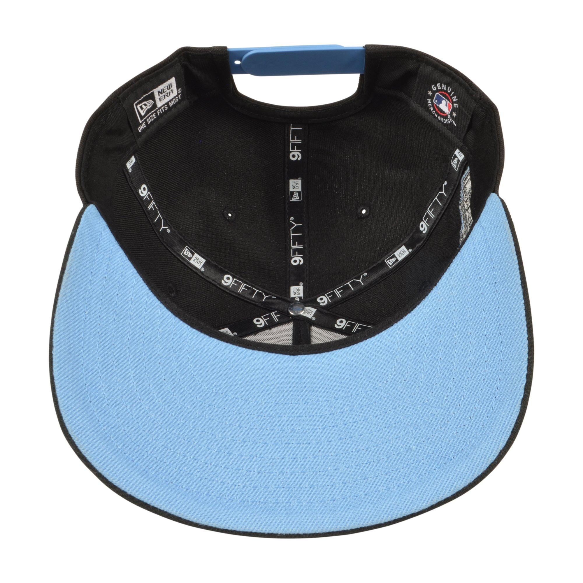 New Era Los Angeles Dodgers 9FIFTY A-Frame Outline Snapback Hat - Black/Blue - BLACK/BLUE Thumbnail View 4