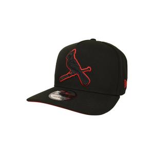 New Era St. Louis Cardinals 9FIFTY A-Frame Outline Snapback Hat - Black/Red - BLACK/RED