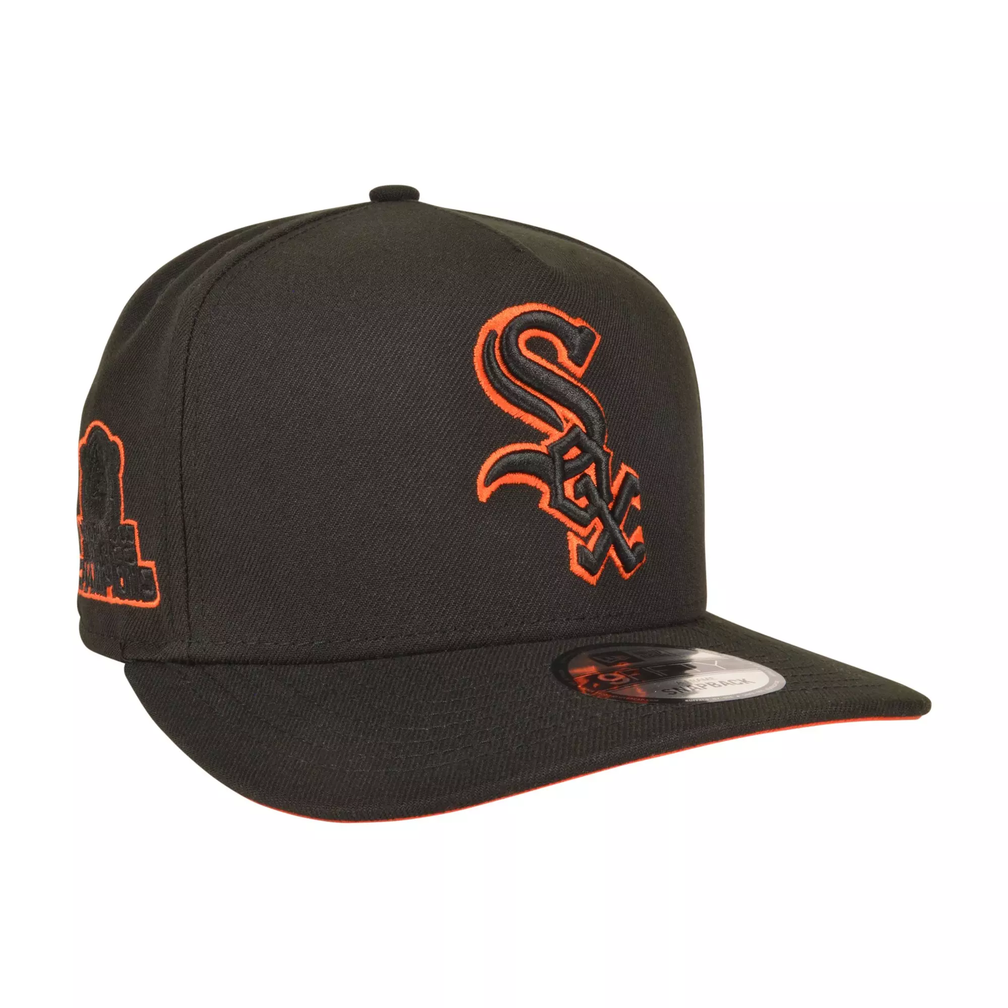 New Era Chicago White Sox 9FIFTY A-Frame Outline Snapback Hat - Black/Orange - BLACK/ORANGE