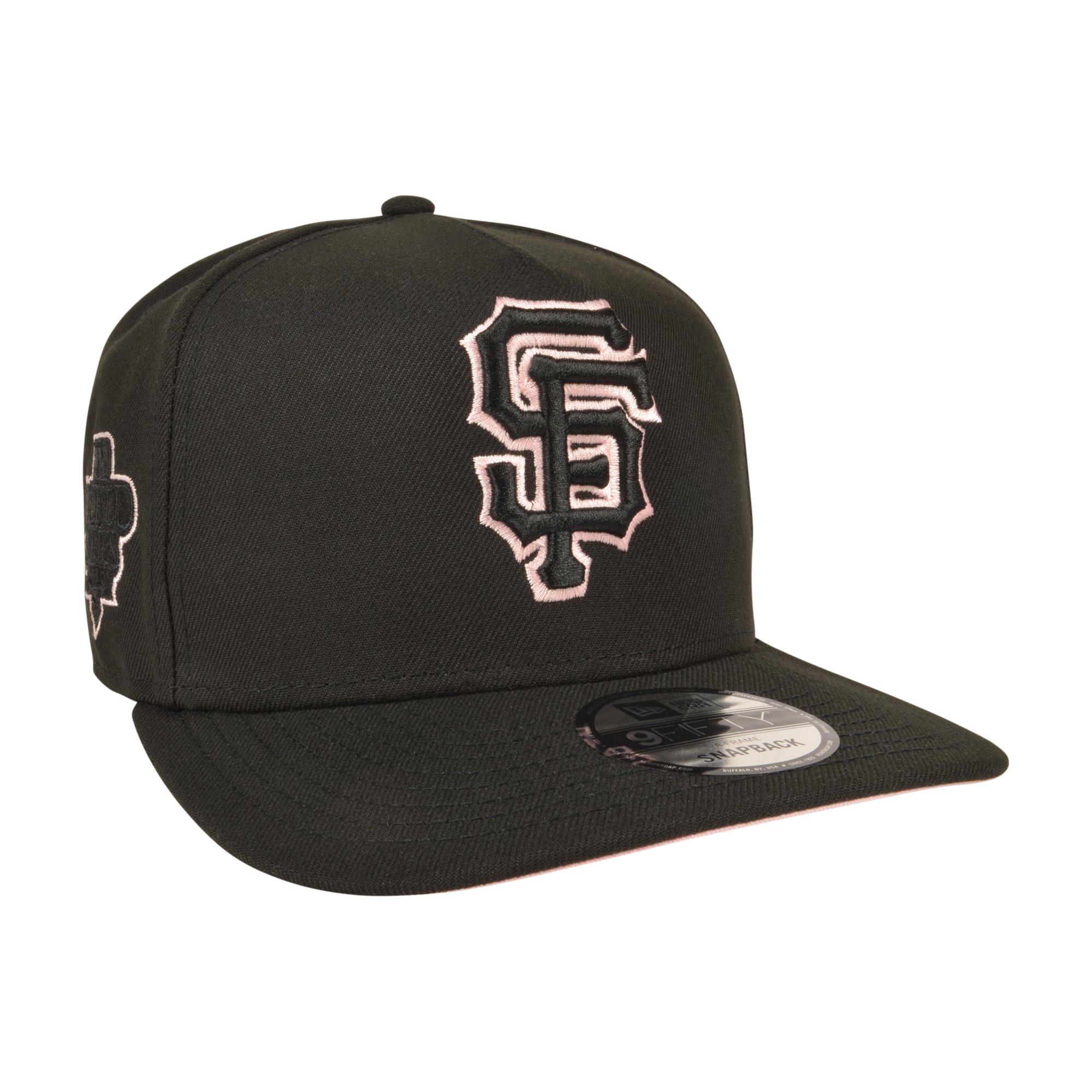 New Era San Francisco Giants 9FIFTY A-Frame Outline Snapback Hat - Black/Pink - BLACK/PINK Thumbnail View 2