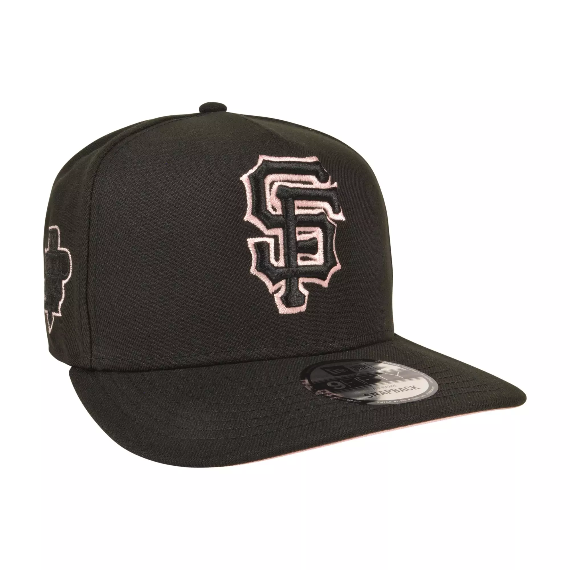 New Era San Francisco Giants 9FIFTY A-Frame Outline Snapback Hat - Black/Pink - BLACK/PINK