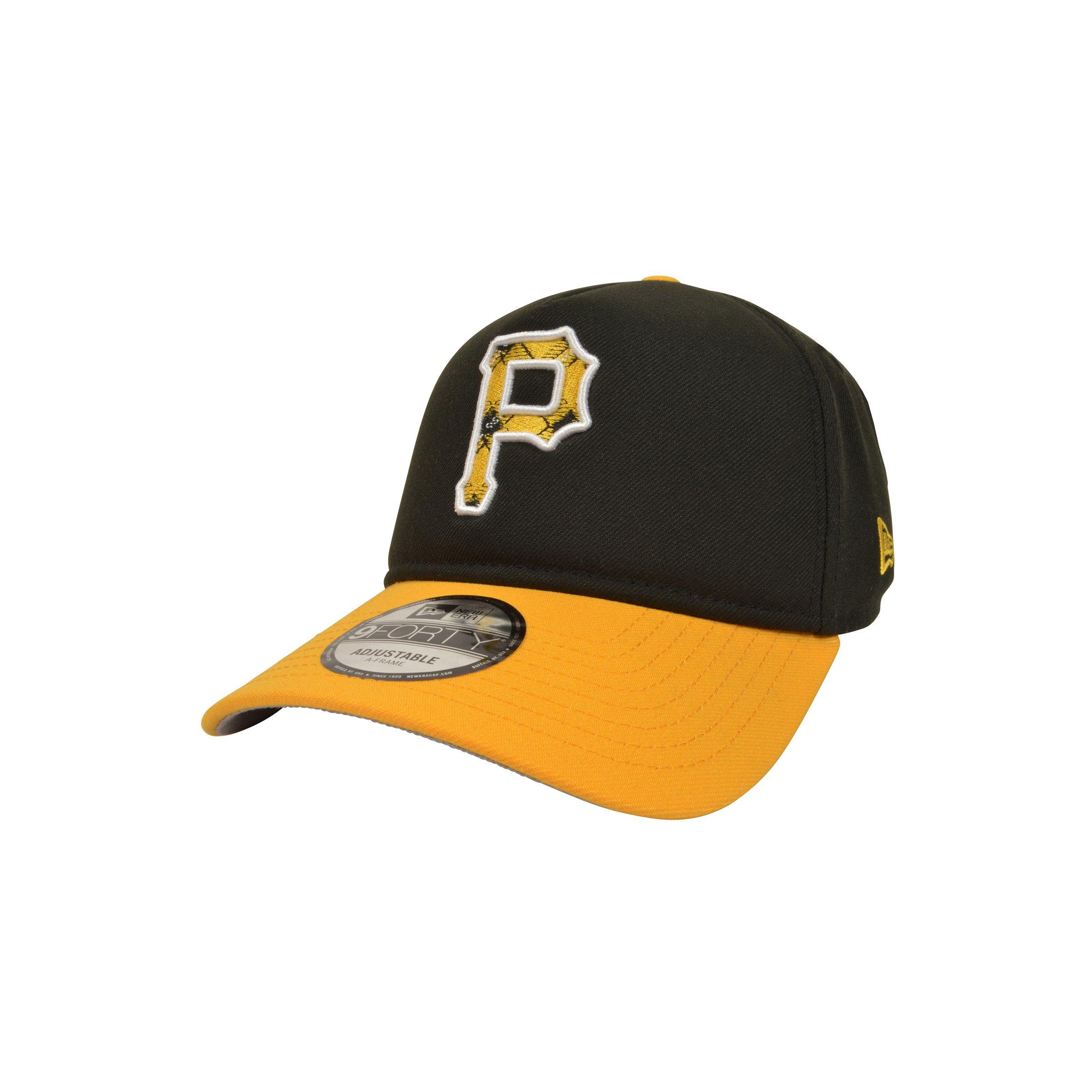 New Era Pittsburgh Pirates 9FORTY A-Frame Plaid Snapback Hat - Black/Yellow - BLACK/YELLOW