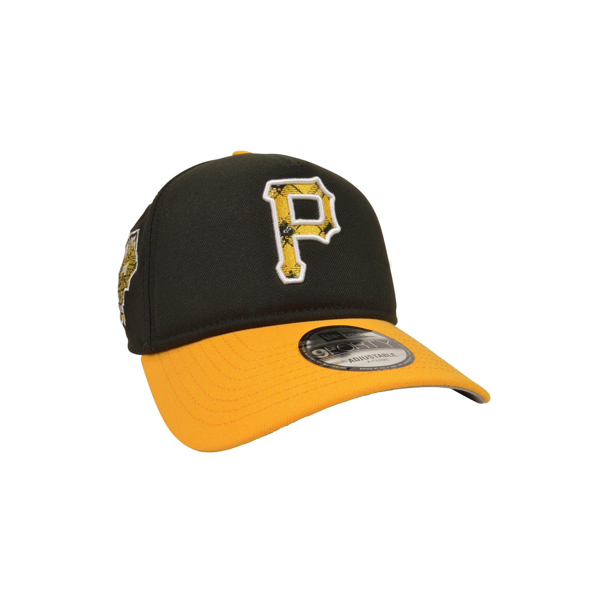 New Era Pittsburgh Pirates 9FORTY A-Frame Plaid Snapback Hat - Black/Yellow - BLACK/YELLOW