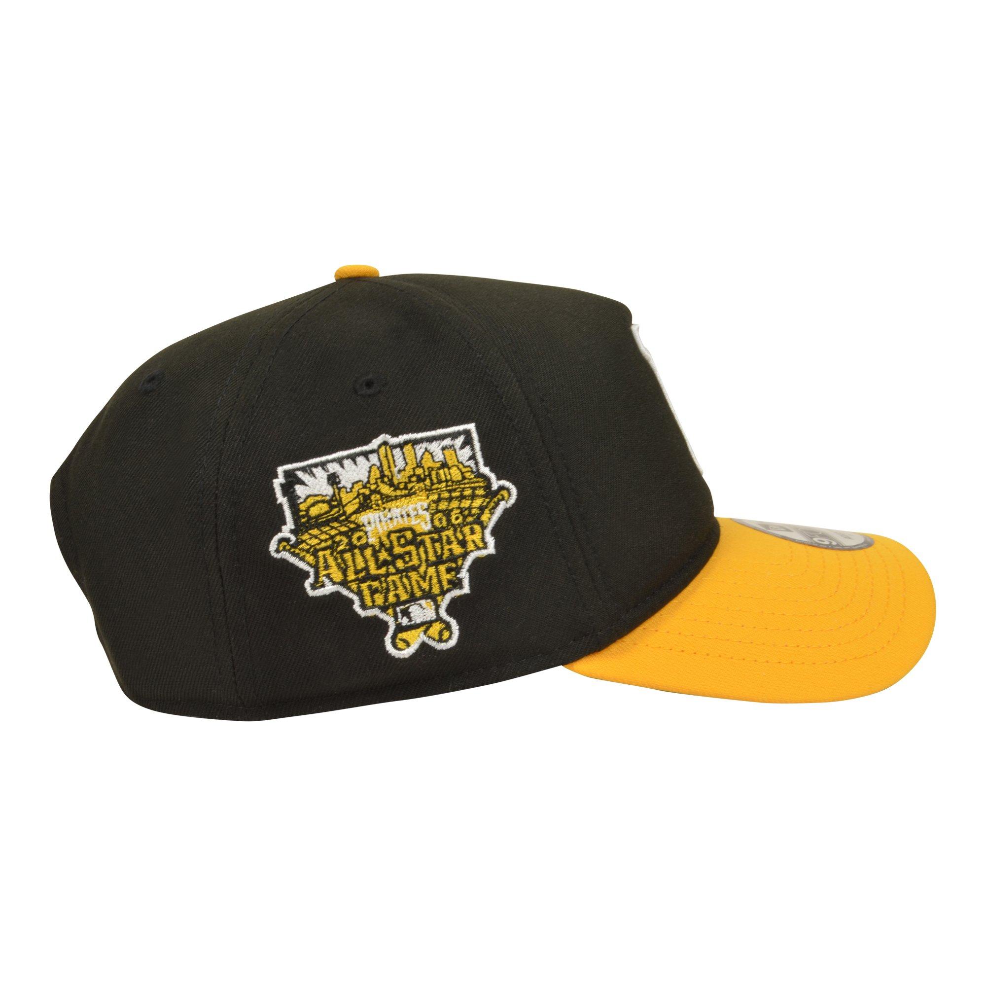 New Era Pittsburgh Pirates 9FORTY A-Frame Plaid Snapback Hat - Black/Yellow - BLACK/YELLOW