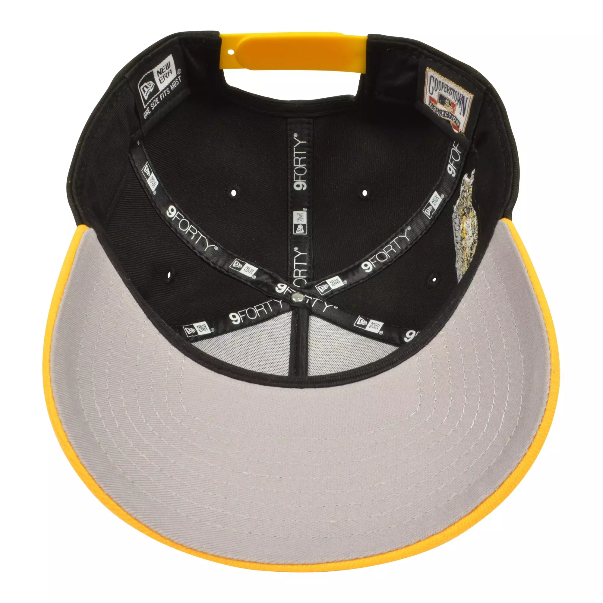 New Era Pittsburgh Pirates 9FORTY A-Frame Plaid Snapback Hat - Black/Yellow - BLACK/YELLOW