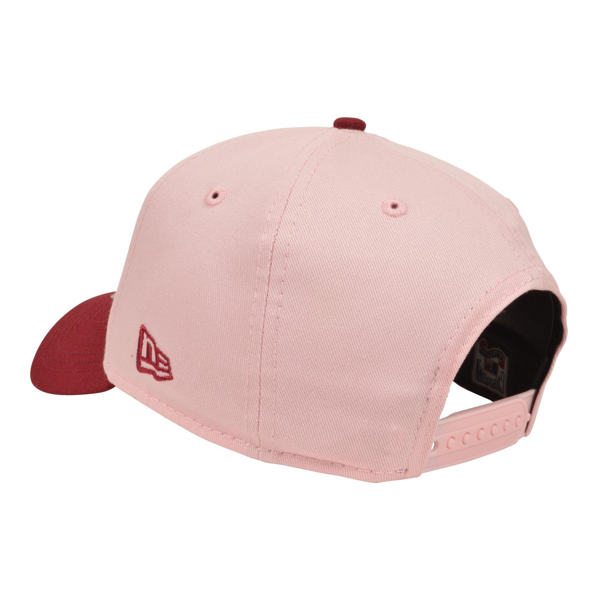 New Era Atlanta Braves 9FORTY A-Frame Snapback Hat - Pink - PINK