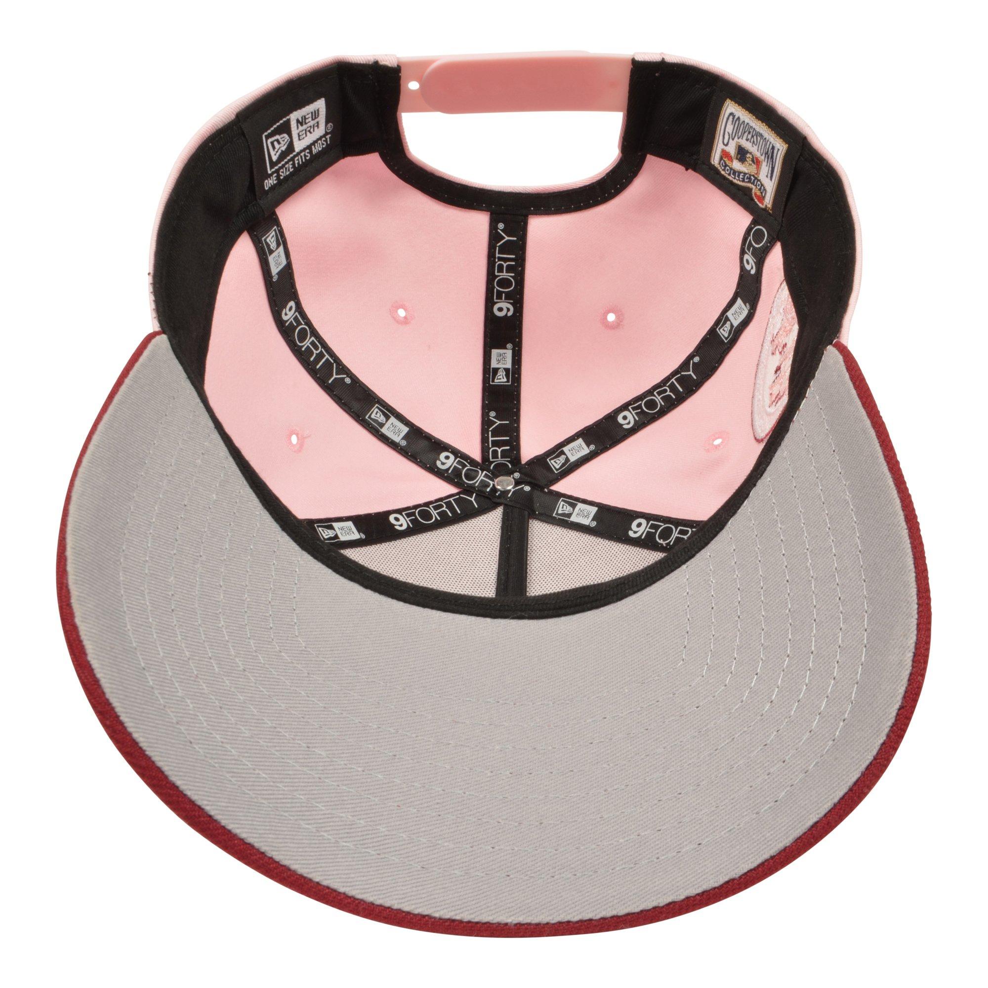 New Era Atlanta Braves 9FORTY A-Frame Snapback Hat - Pink - PINK