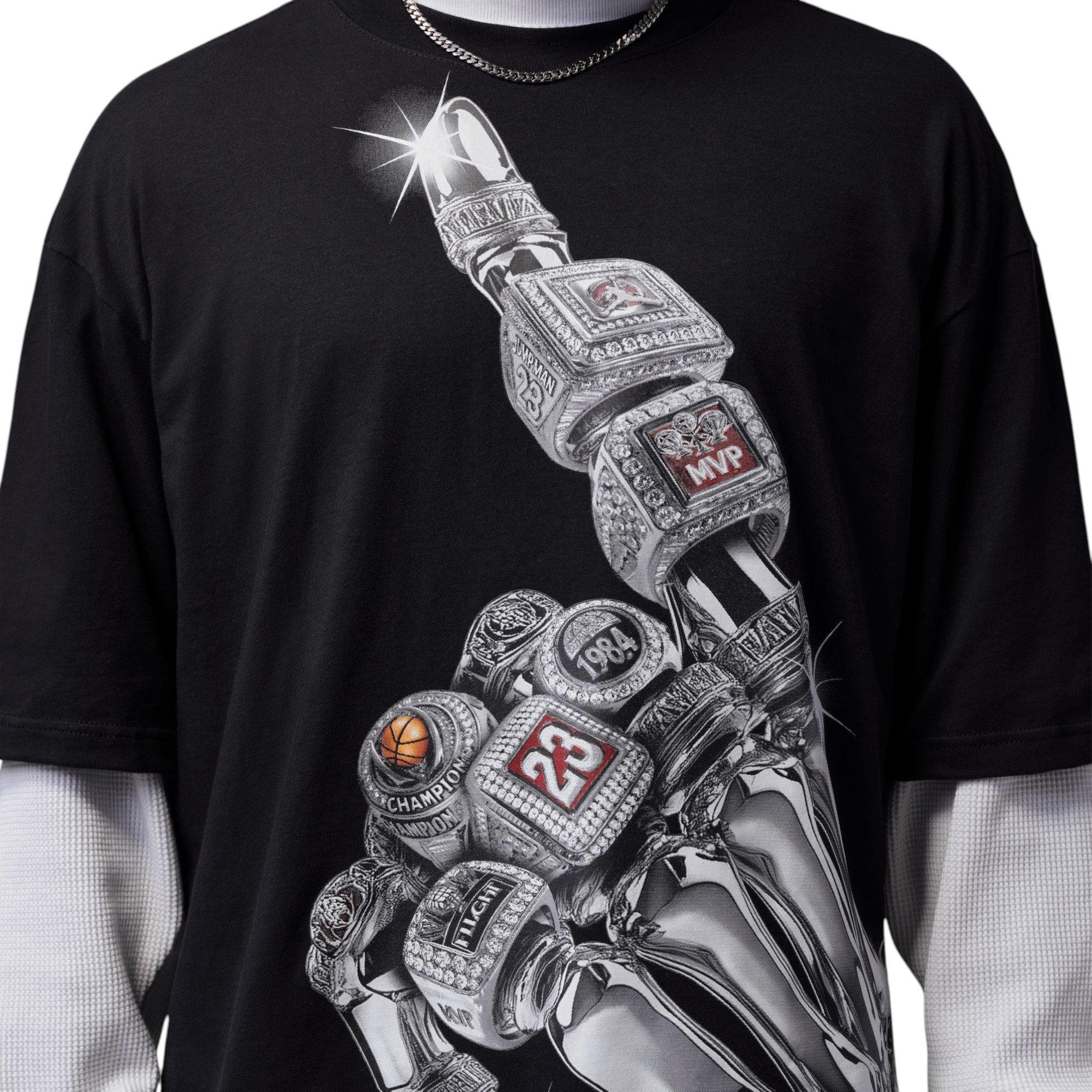 Jordan Men's Chrome VIII Tee - Black - BLACK Thumbnail View 3