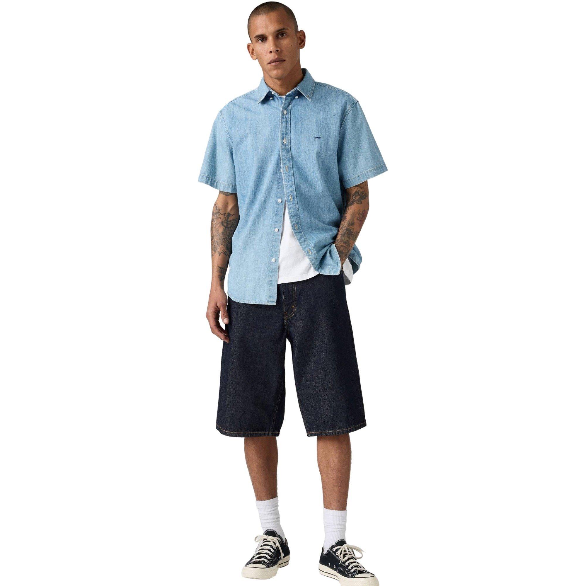 Levi's Men's 470 Baggy 14" Shorts - DK DENIM Thumbnail View 5