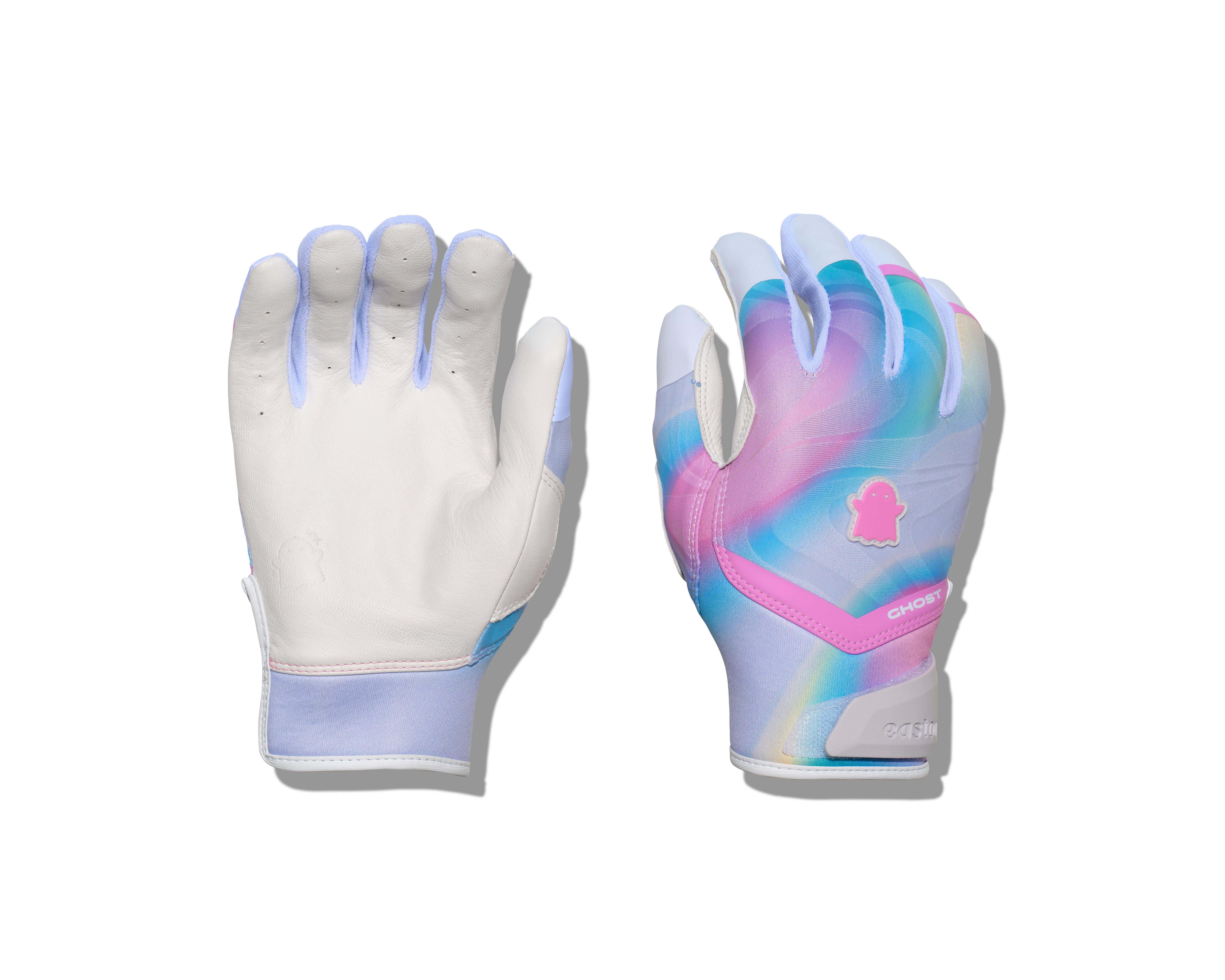 Easton Women's Ghost Ethos Batting Gloves - WHITE/PINK/BLUE