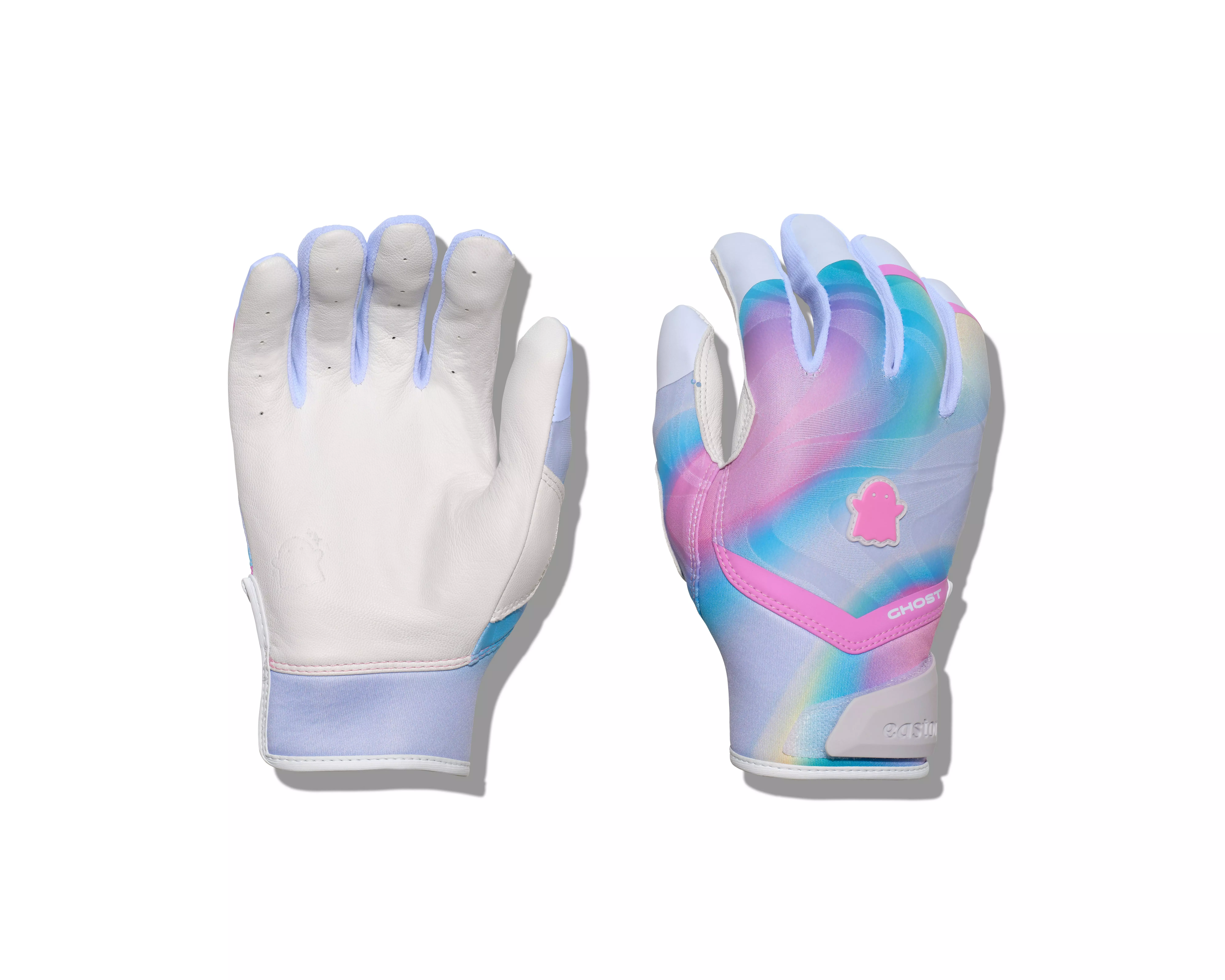 Easton Women's Ghost Ethos Batting Gloves - WHITE/PINK/BLUE