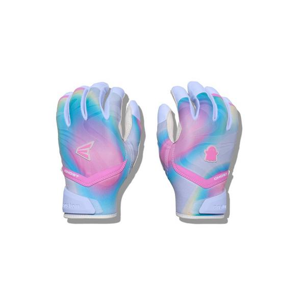 Easton Women's Ghost Ethos Batting Gloves - WHITE/PINK/BLUE