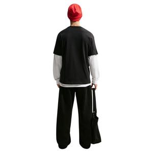 M NK DRAWING CROWN SWOOSH TEE - BLACK - BLACK