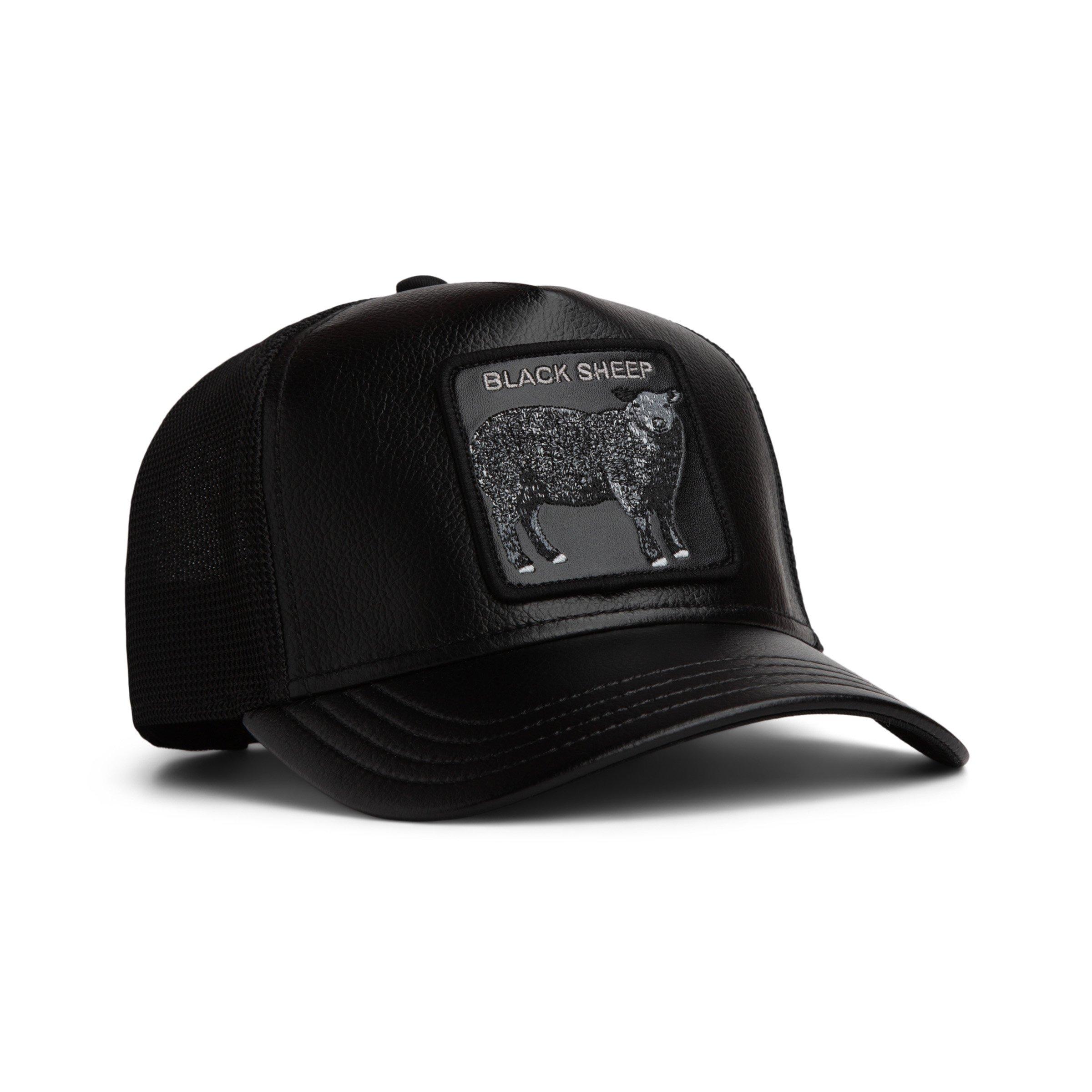 Goorin Bros Faux Leather Sheep Trucker Hat - Black - BLACK
