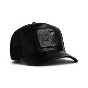 Goorin Bros Faux Leather Sheep Trucker Hat - Black - BLACK