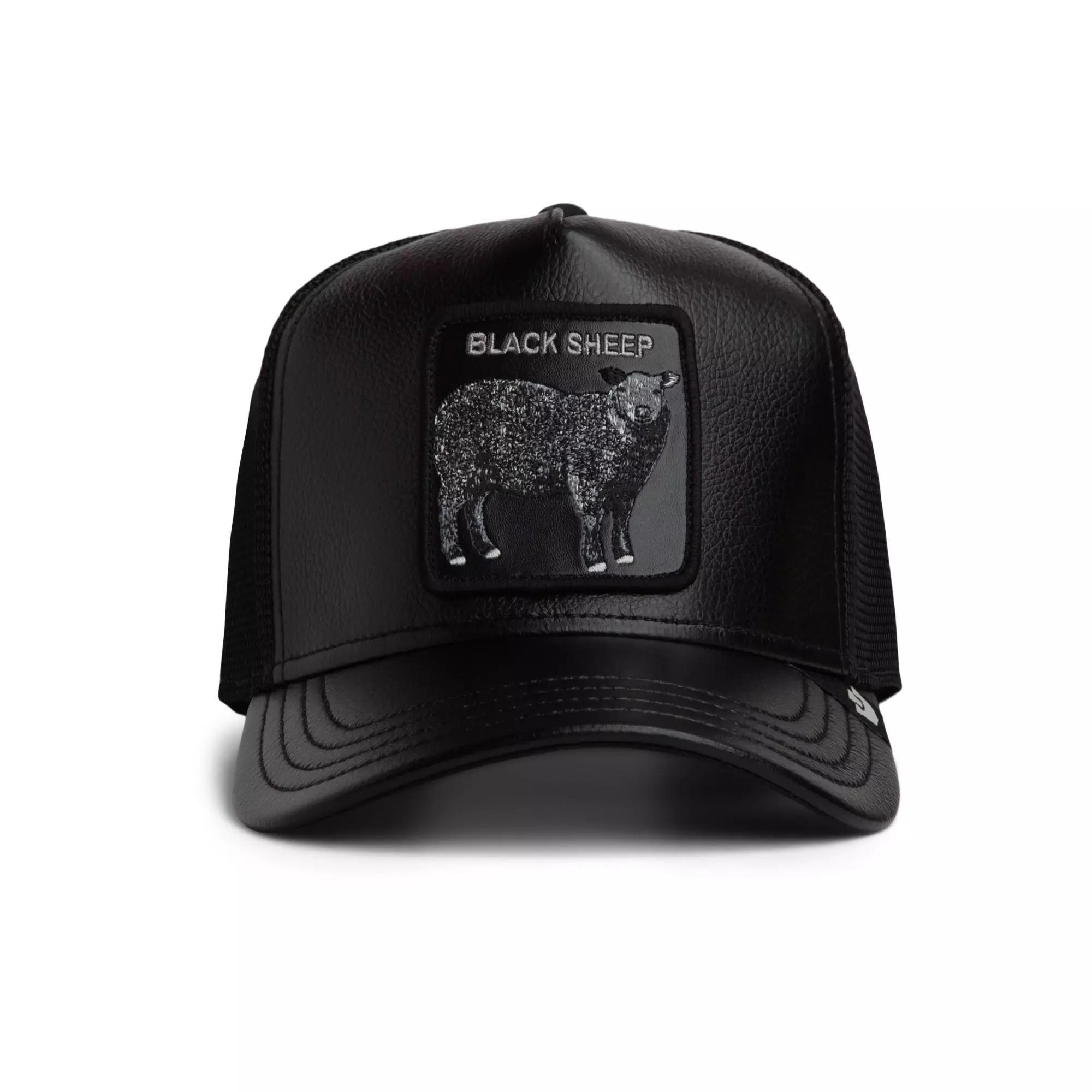 Goorin Bros Faux Leather Sheep Trucker Hat - Black - BLACK