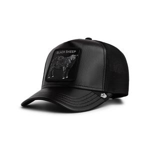 Goorin Bros Faux Leather Sheep Trucker Hat - Black - BLACK