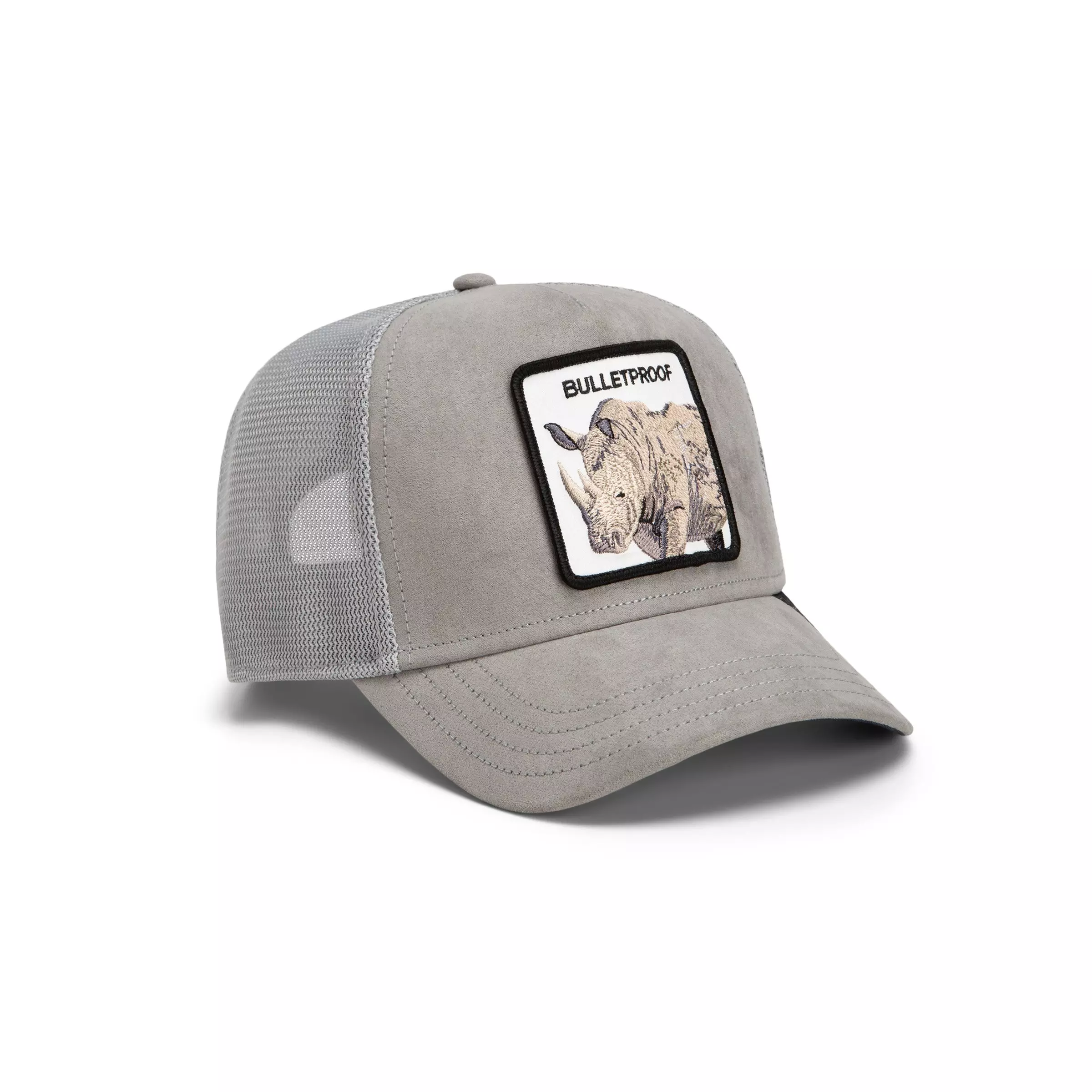 Goorin Bros Suede Rhino Trucker Hat - Grey - GREY
