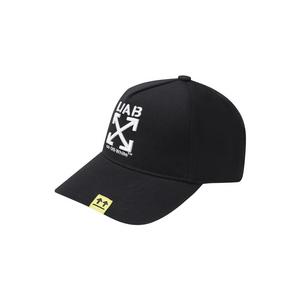 L/AB c/o Off-White Pinch Front Snapback Hat - Black - BLACK