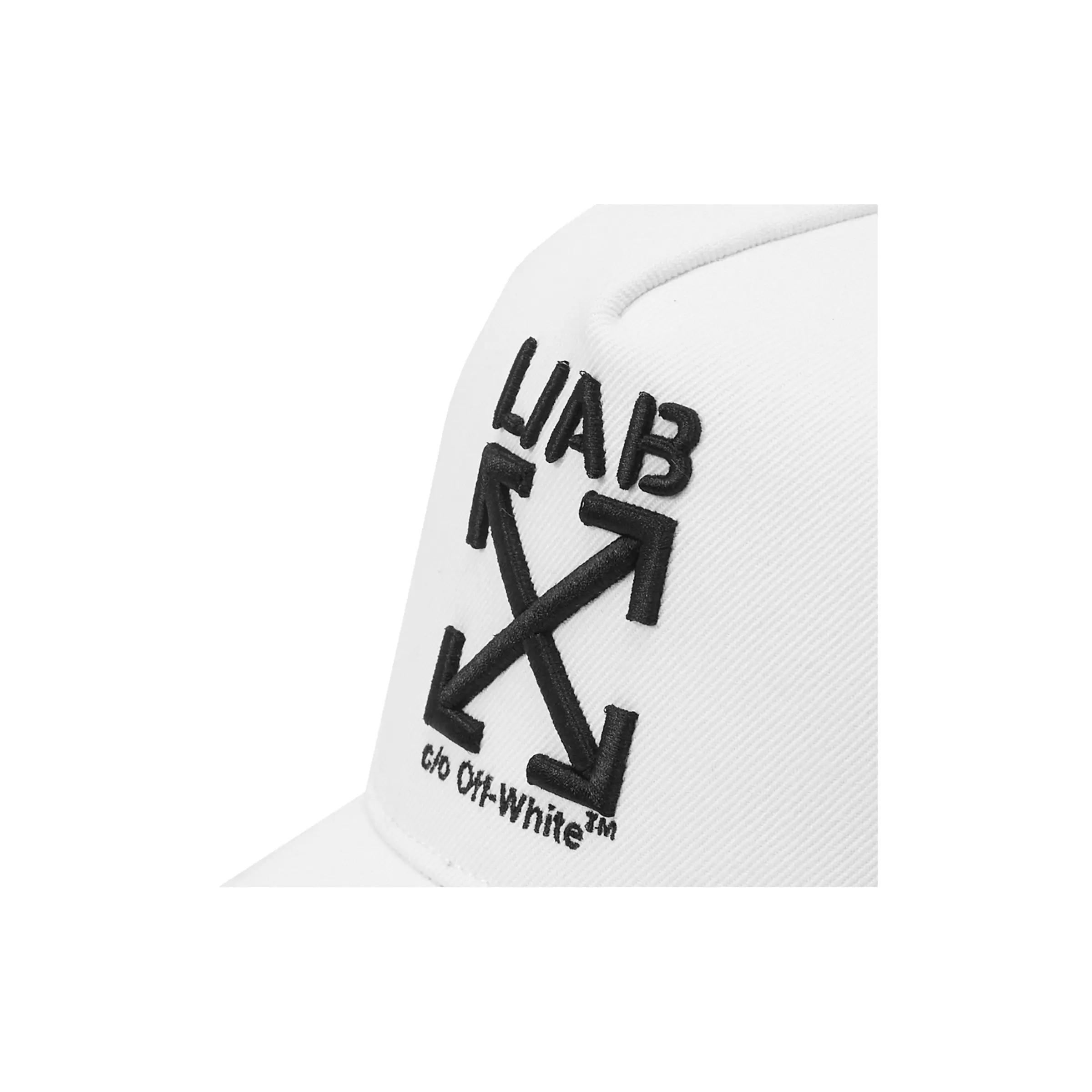 L/AB c/o Off-White Pinch Front Snapback Hat - White - WHITE