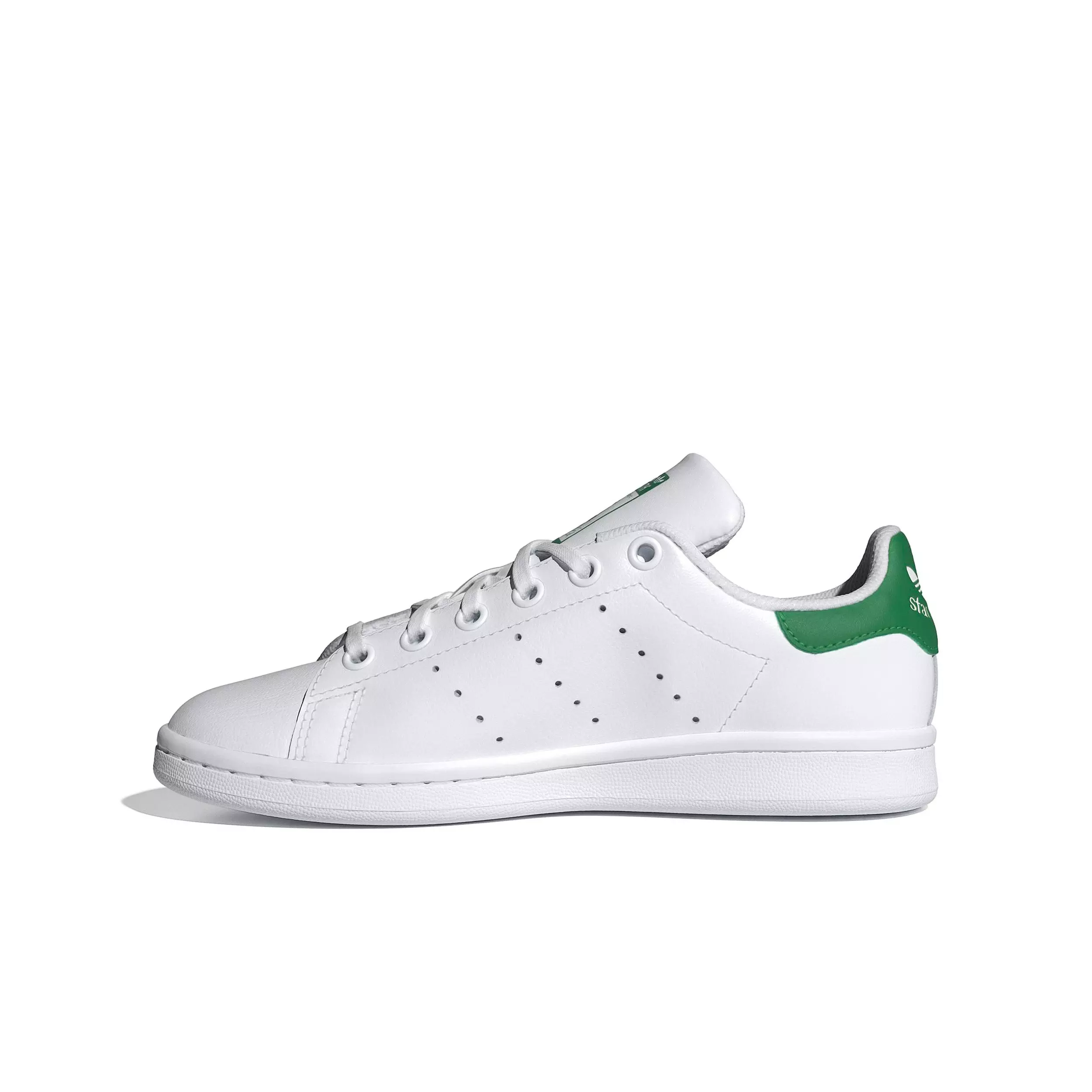 adidas Originals Stan Smith OG "White/Green" Grade School Boys' Shoe - WHITE