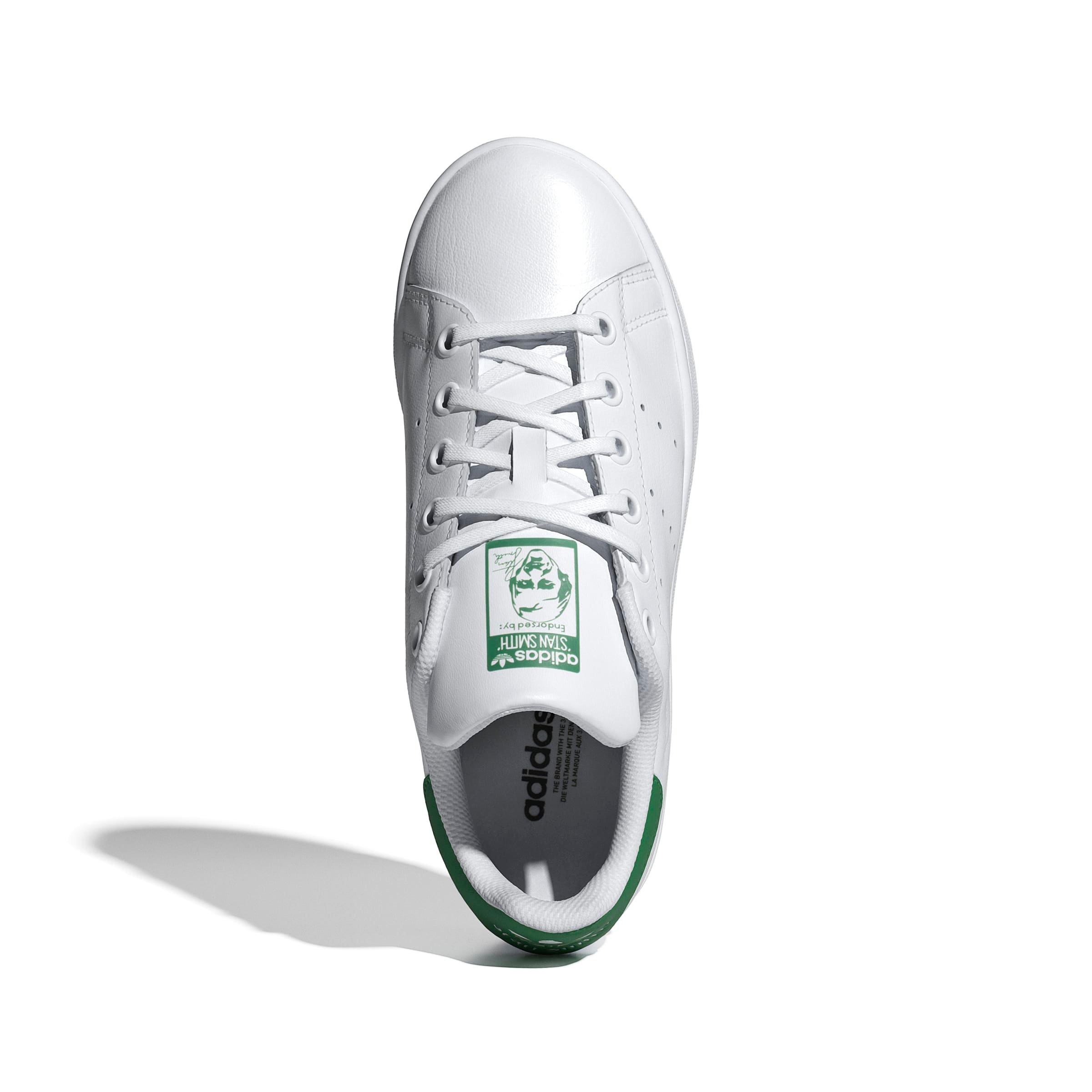 adidas Originals Stan Smith OG "White/Green" Grade School Boys' Shoe - WHITE
