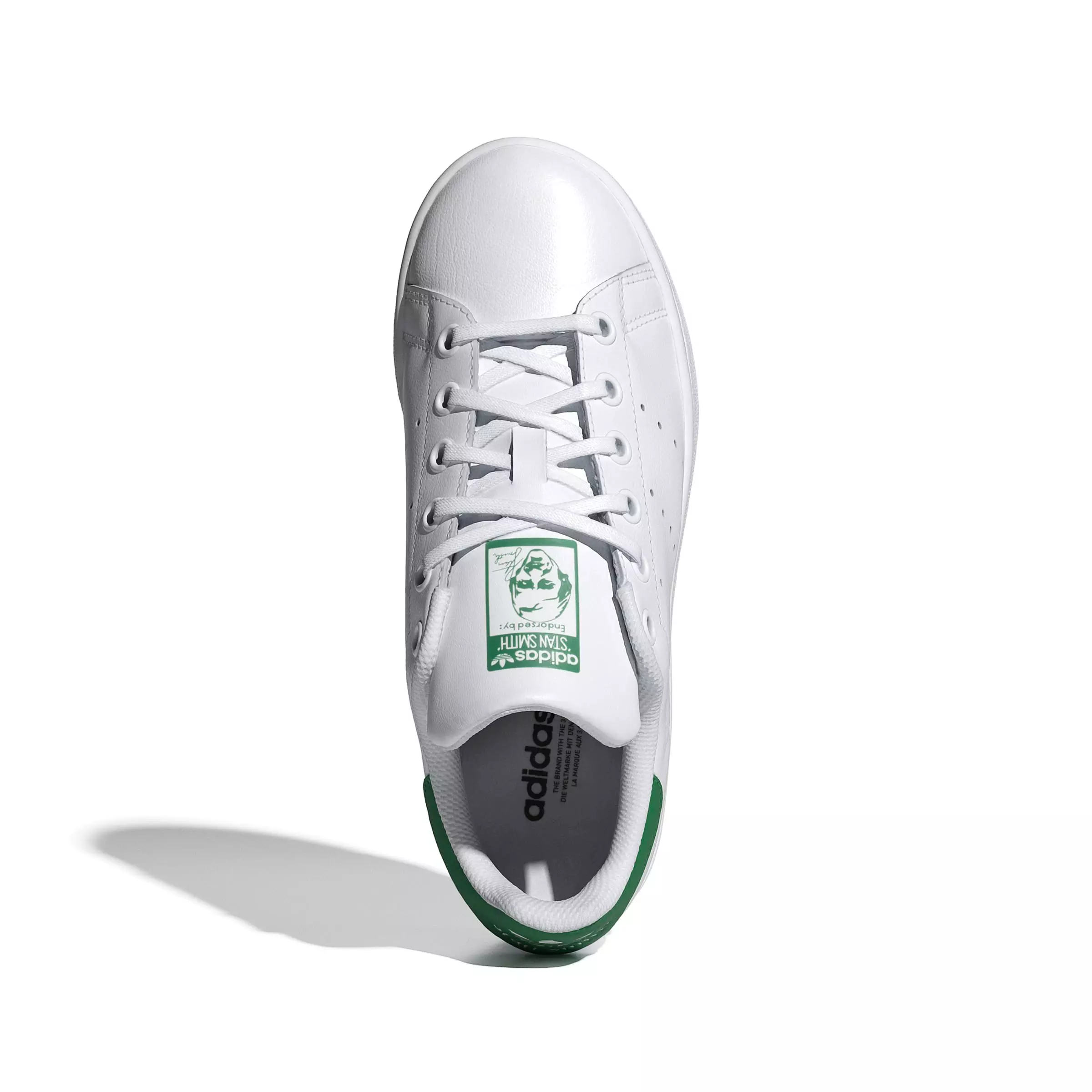 adidas Originals Stan Smith OG "White/Green" Grade School Boys' Shoe - WHITE