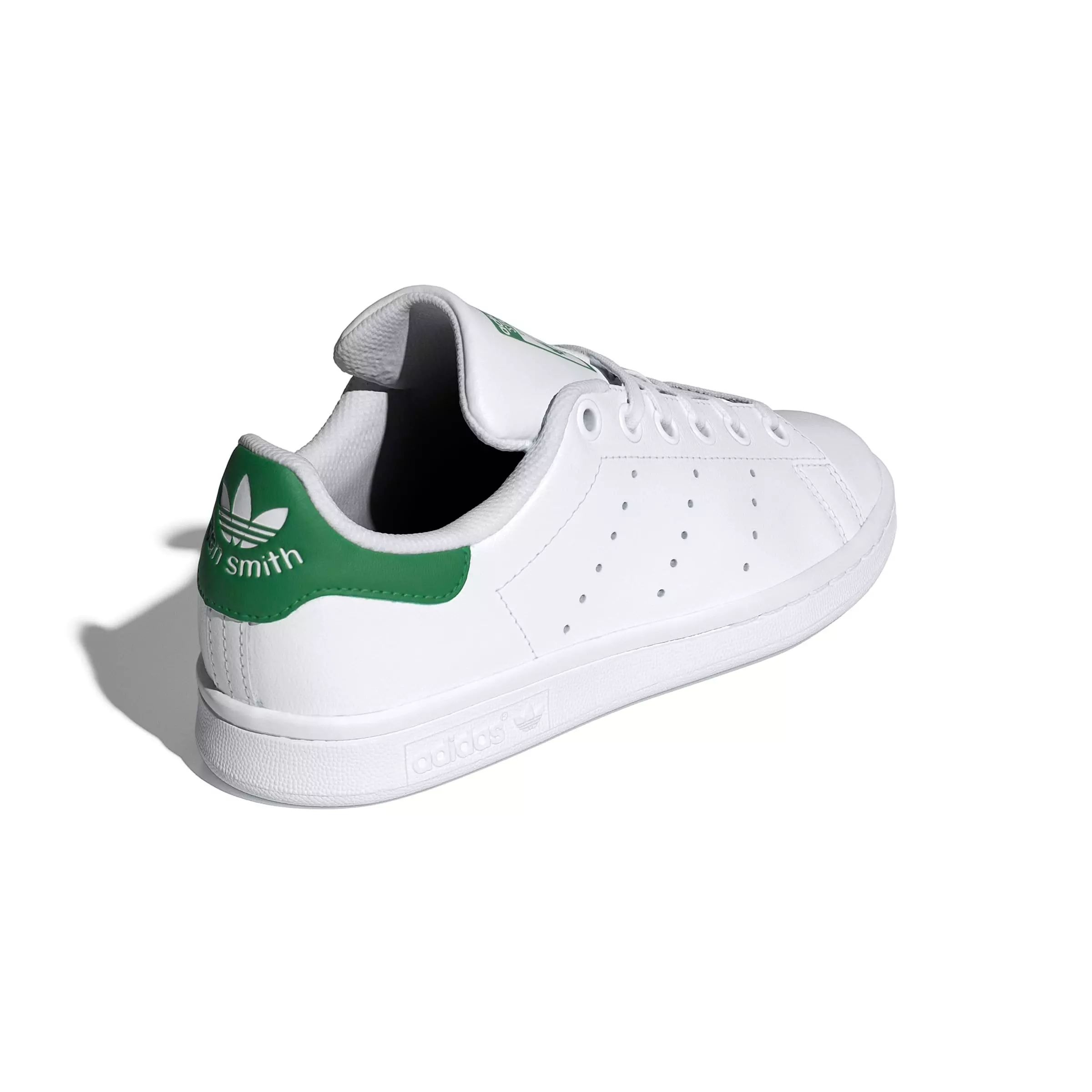adidas Originals Stan Smith OG "White/Green" Grade School Boys' Shoe - WHITE