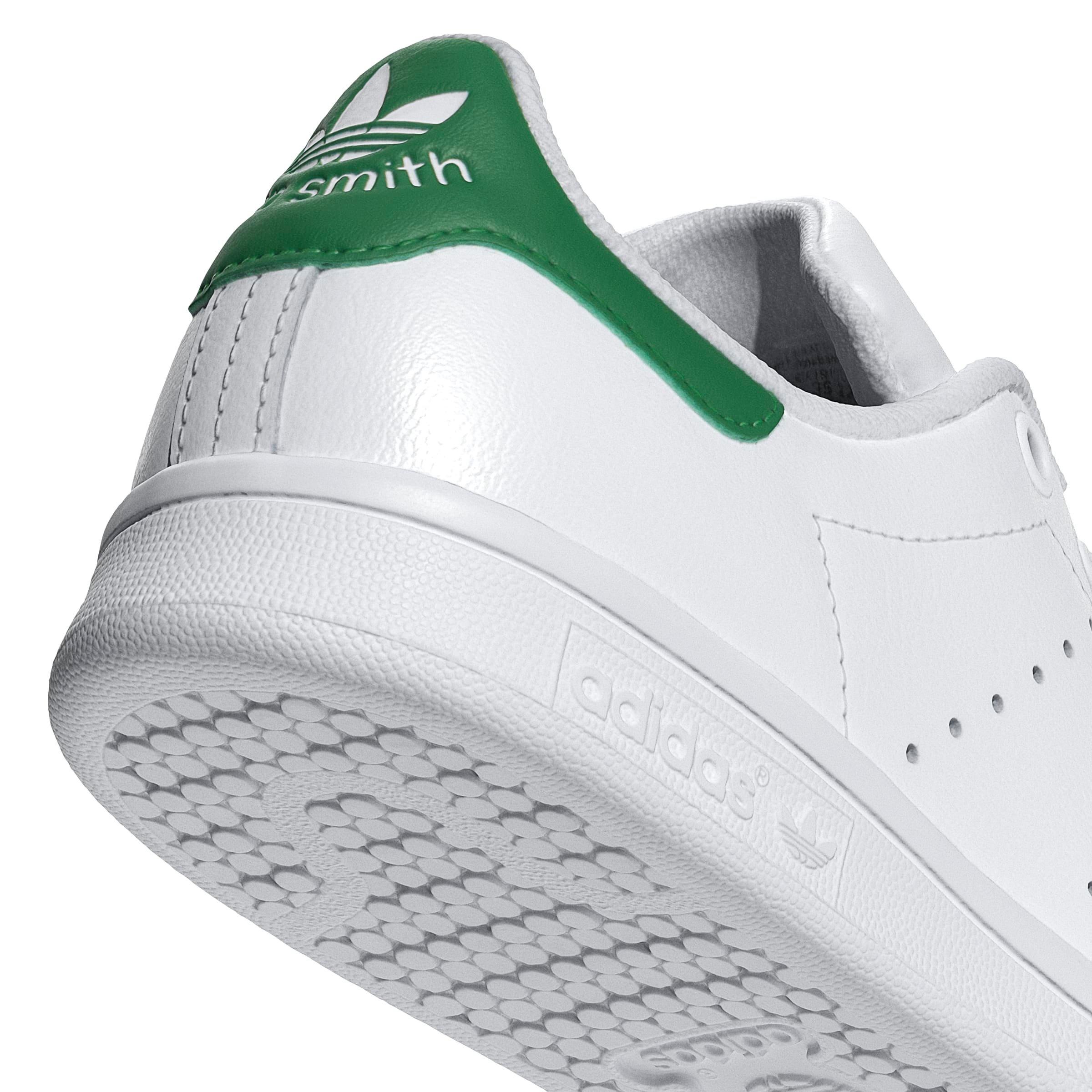 adidas Originals Stan Smith OG "White/Green" Grade School Boys' Shoe - WHITE