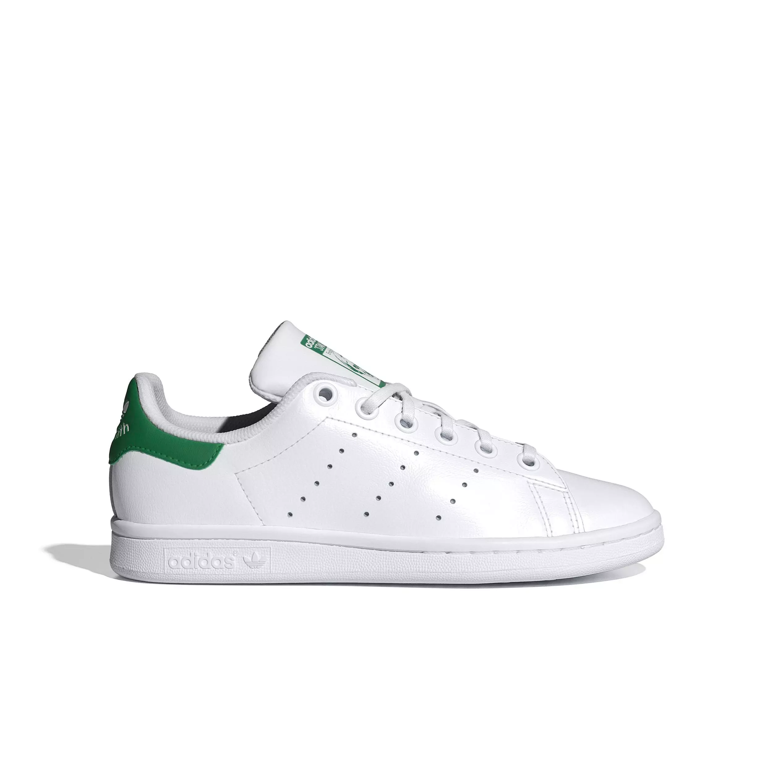 adidas Originals Stan Smith OG "White/Green" Grade School Boys' Shoe - WHITE