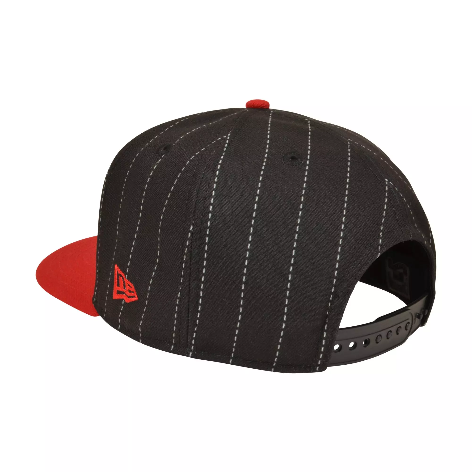 New Era Montreal Expos 9FIFTY A-Frame Pinstripe Snapback Hat - Black/Red - BLACK/RED