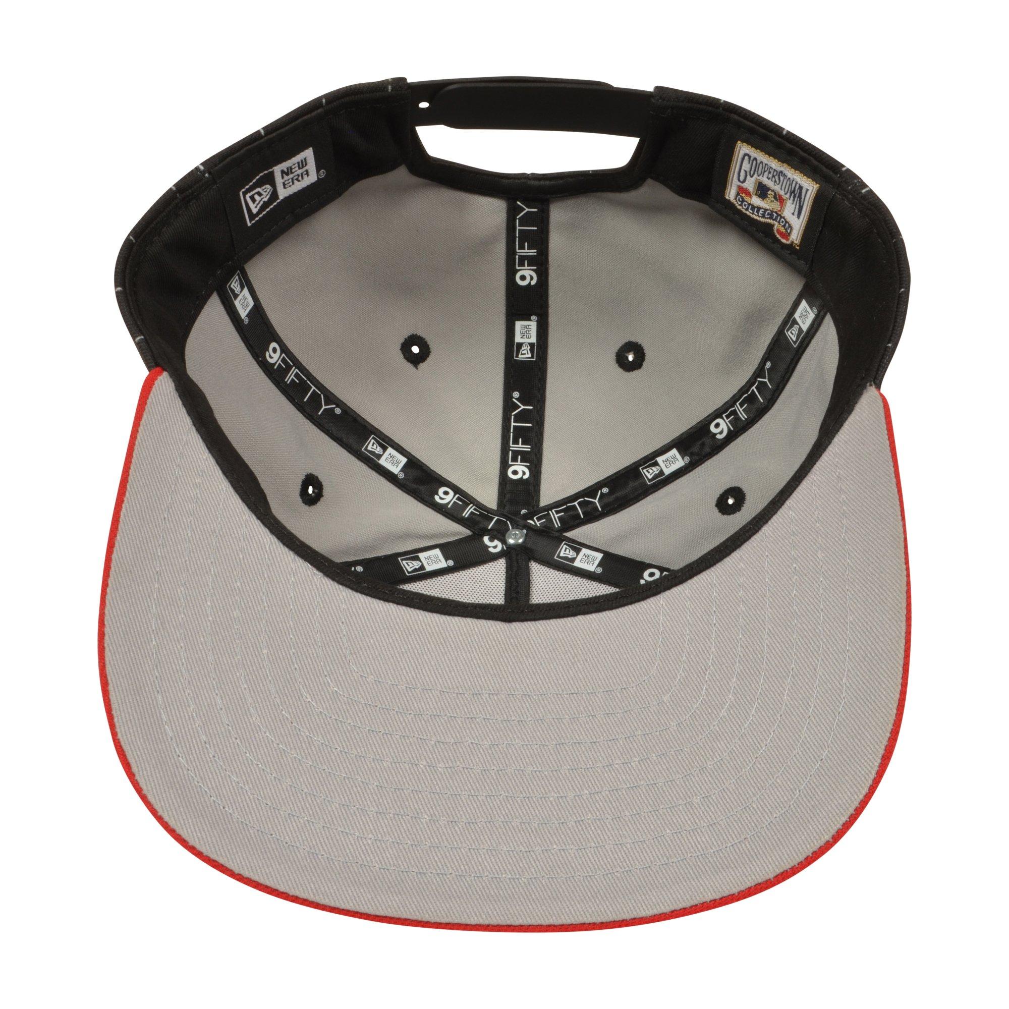 New Era Montreal Expos 9FIFTY A-Frame Pinstripe Snapback Hat - Black/Red - BLACK/RED