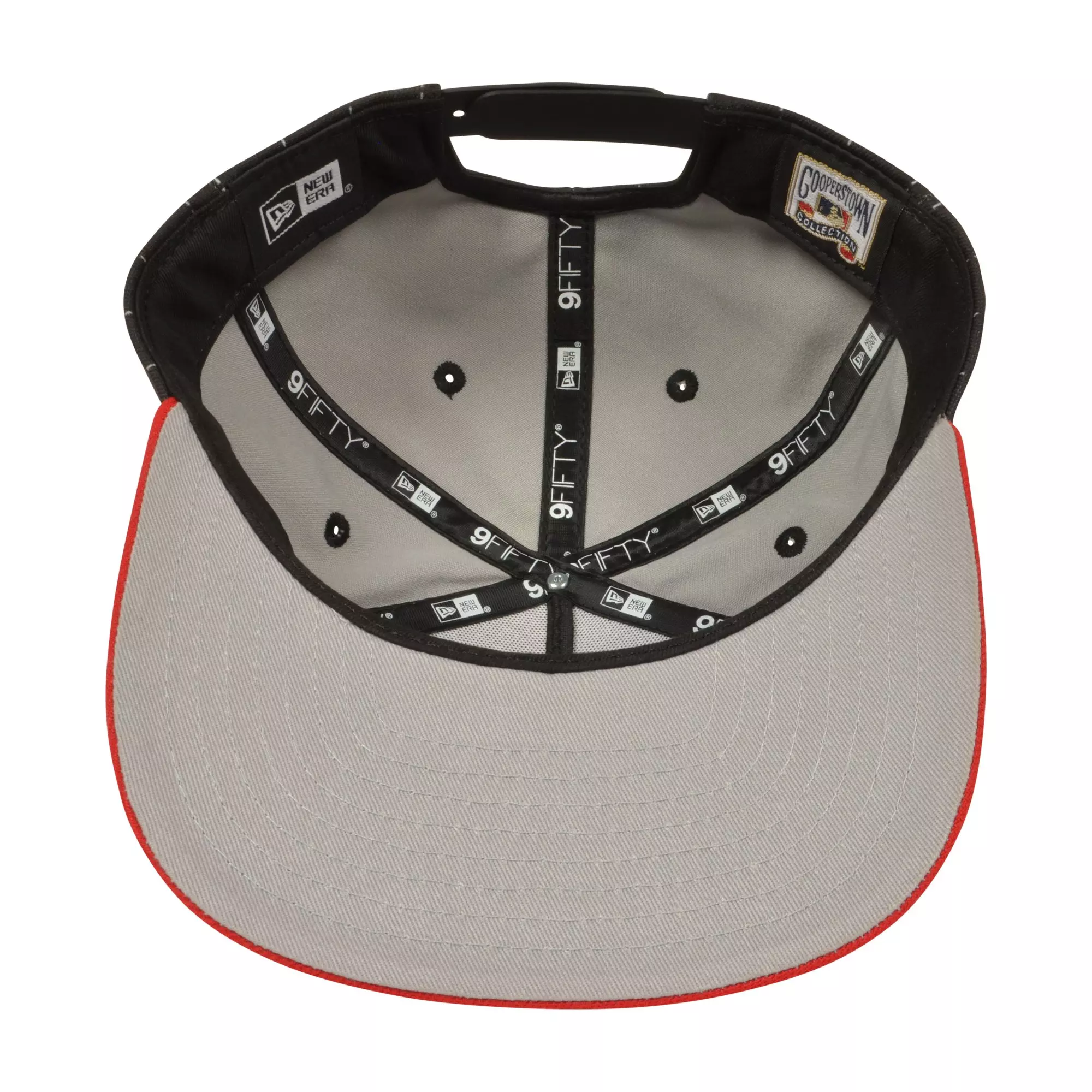 New Era Montreal Expos 9FIFTY A-Frame Pinstripe Snapback Hat - Black/Red - BLACK/RED
