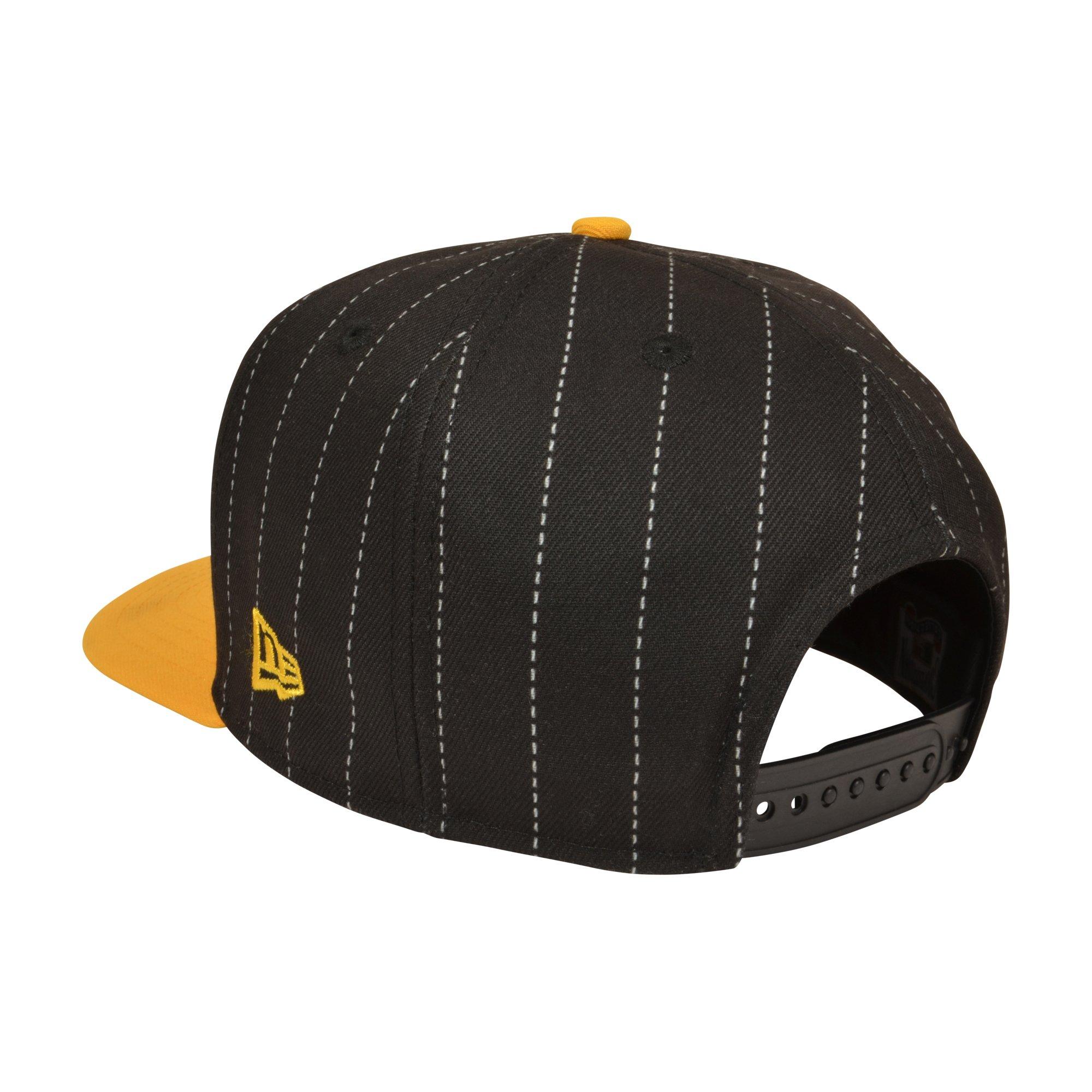 New Era San Diego Padres 9FIFTY A-Frame Pinstripe Snapback Hat - Black/Yellow - BLACK/YELLOW