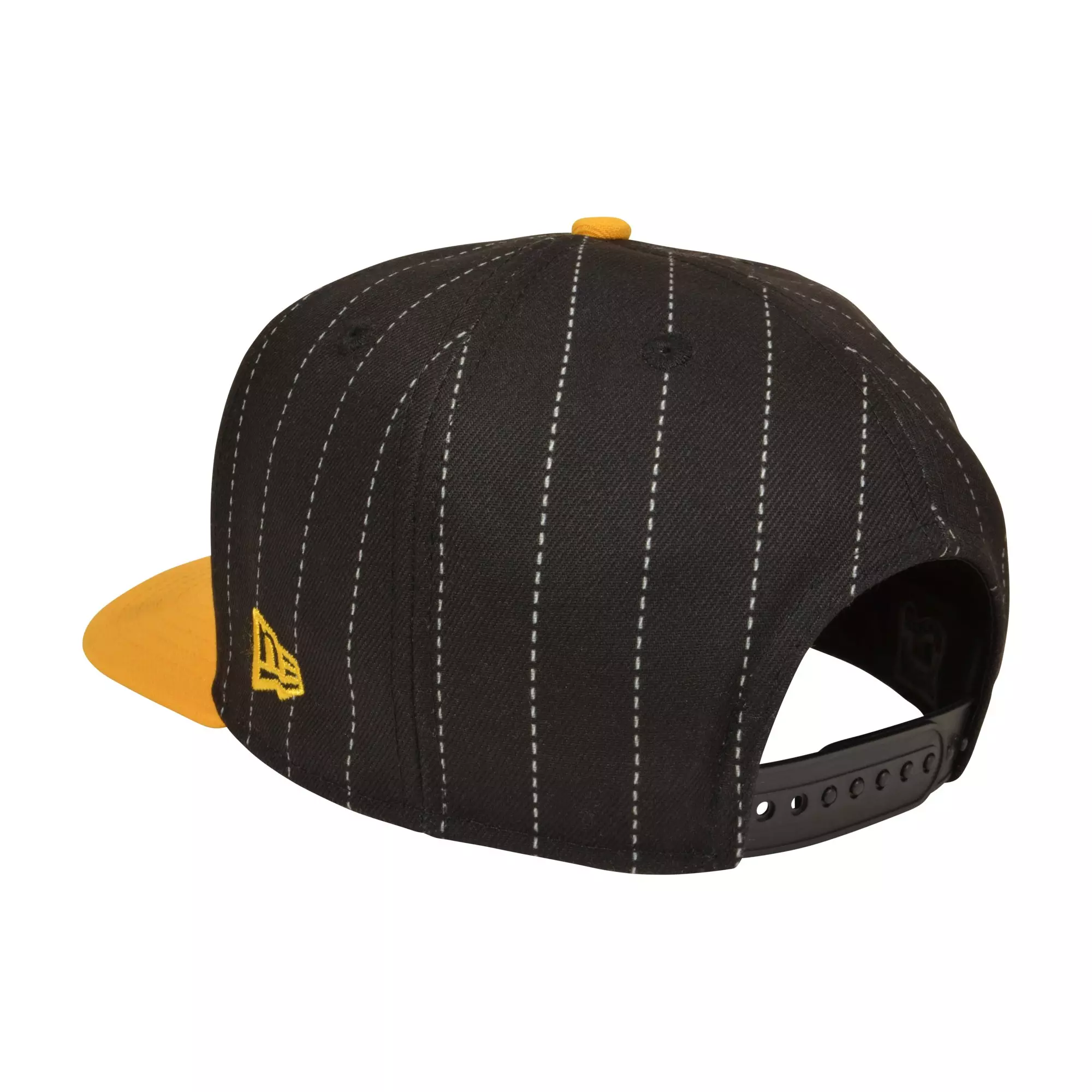 New Era San Diego Padres 9FIFTY A-Frame Pinstripe Snapback Hat - Black/Yellow - BLACK/YELLOW