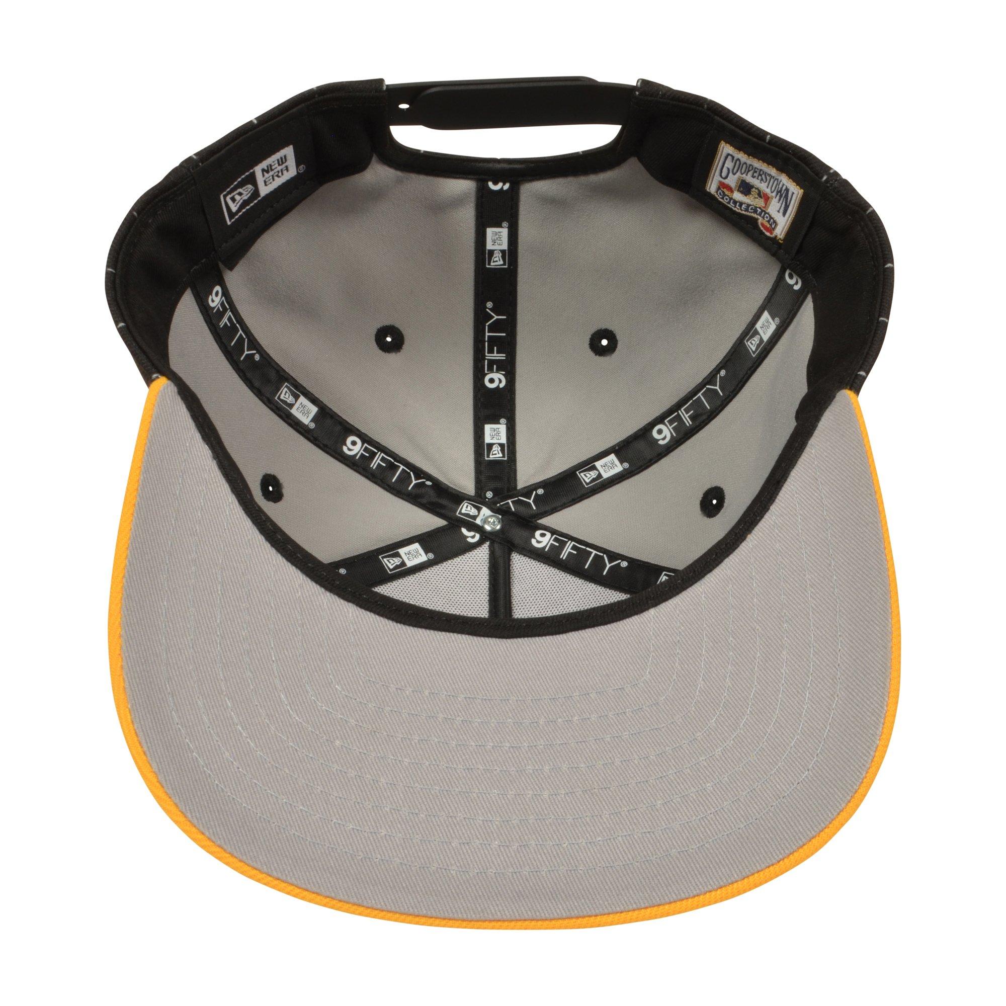 New Era San Diego Padres 9FIFTY A-Frame Pinstripe Snapback Hat - Black/Yellow - BLACK/YELLOW