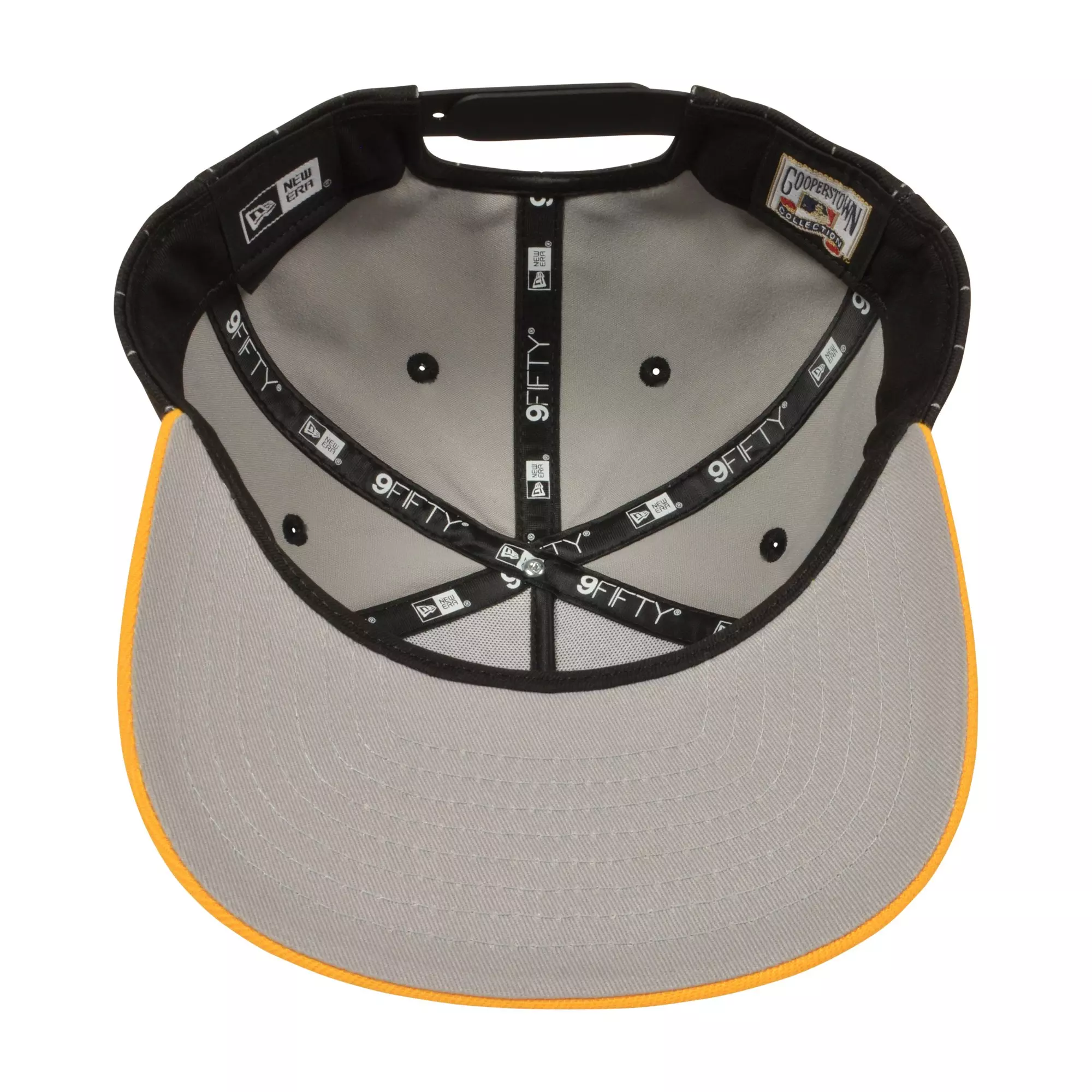 New Era San Diego Padres 9FIFTY A-Frame Pinstripe Snapback Hat - Black/Yellow - BLACK/YELLOW