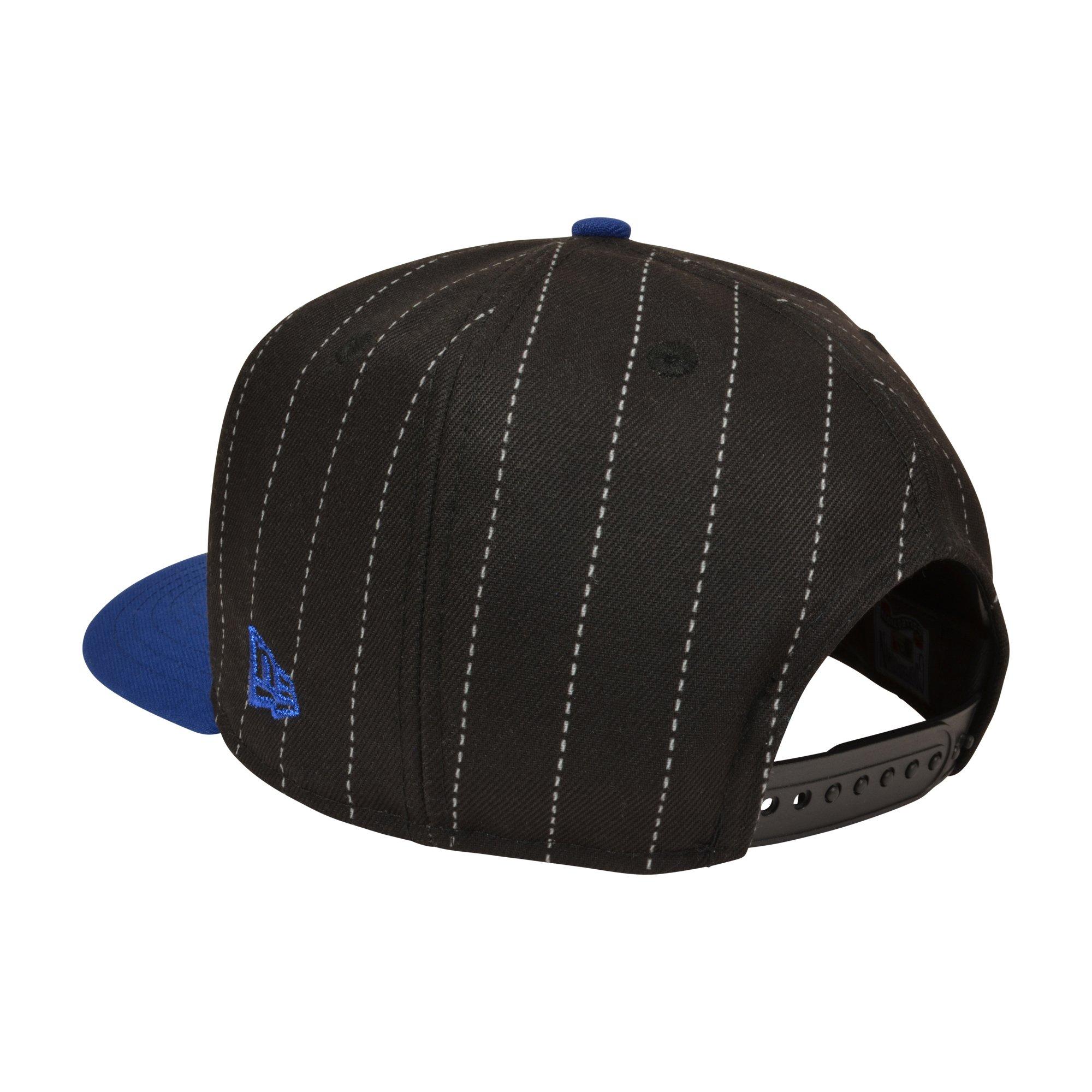 New Era Seattle Mariners 9FIFTY A-Frame Pinstripe Snapback Hat - Black/Royal - BLACK/ROYAL