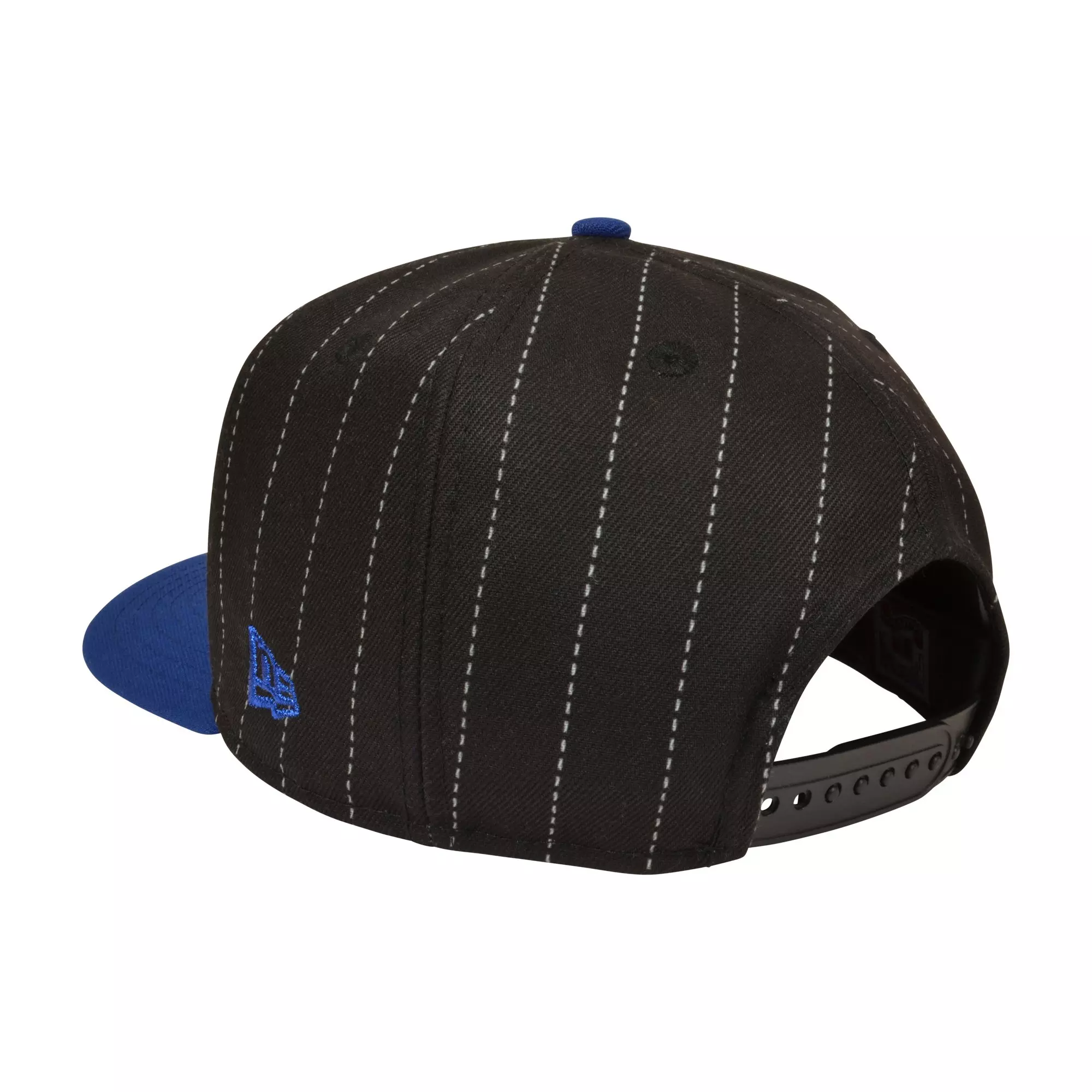 New Era Seattle Mariners 9FIFTY A-Frame Pinstripe Snapback Hat - Black/Royal - BLACK/ROYAL