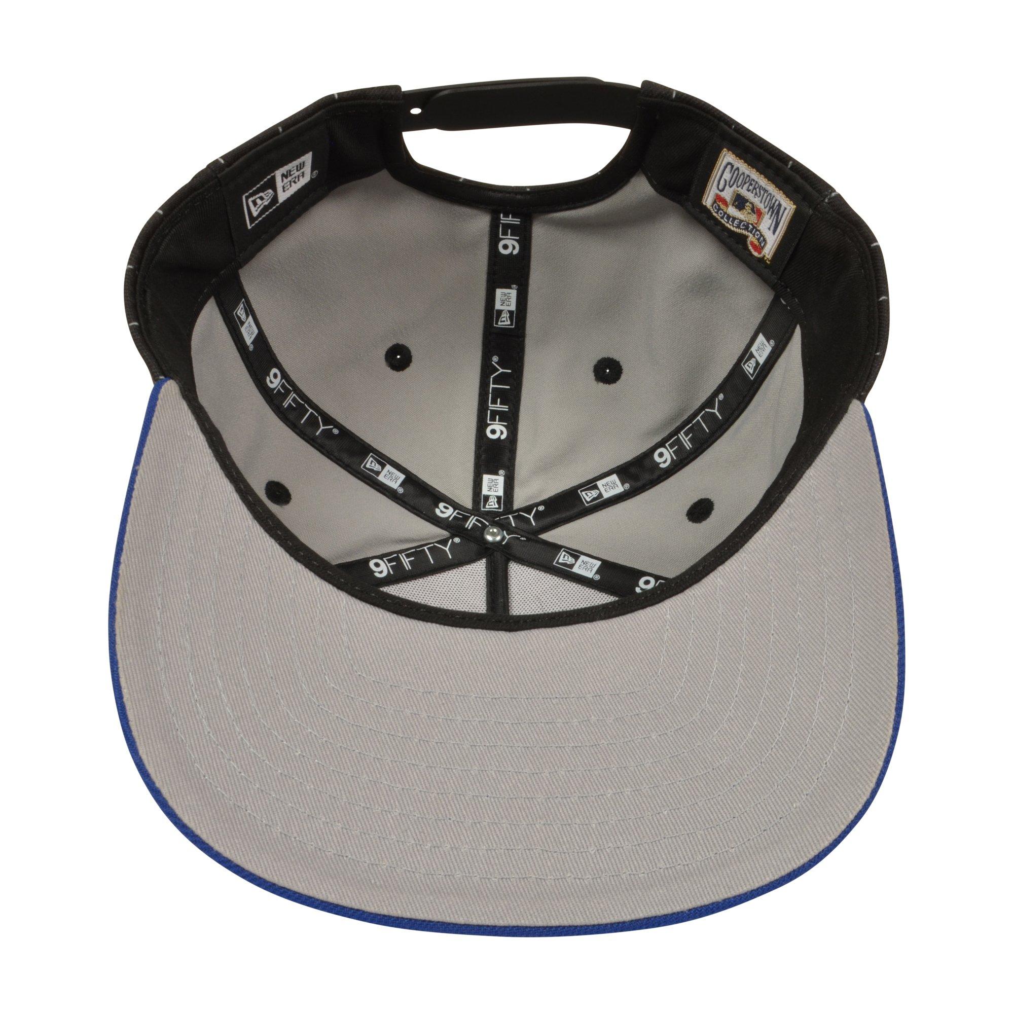 New Era Seattle Mariners 9FIFTY A-Frame Pinstripe Snapback Hat - Black/Royal - BLACK/ROYAL