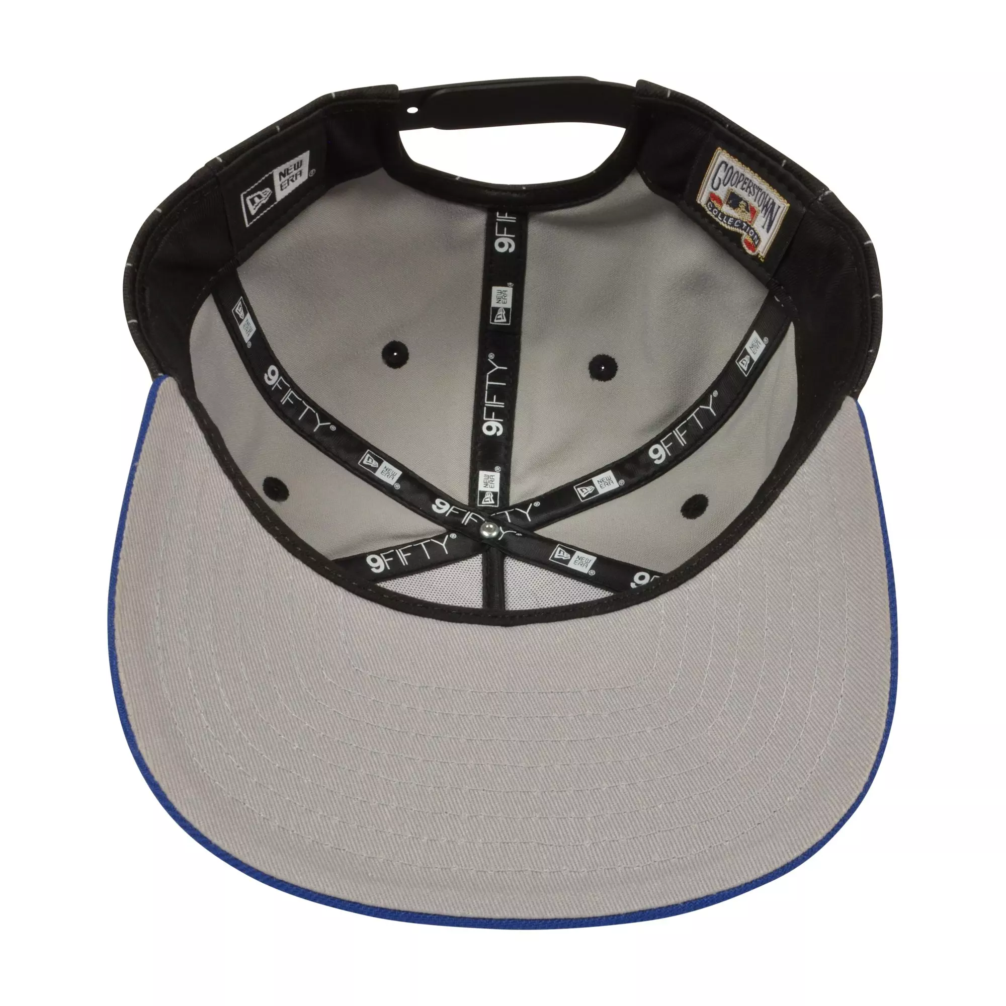 New Era Seattle Mariners 9FIFTY A-Frame Pinstripe Snapback Hat - Black/Royal - BLACK/ROYAL