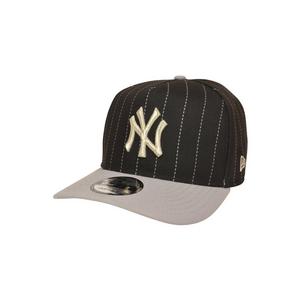 New Era New York Yankees 9FIFTY A-Frame Pinstripe Snapback Hat - Black/Grey - BLACK/GREY