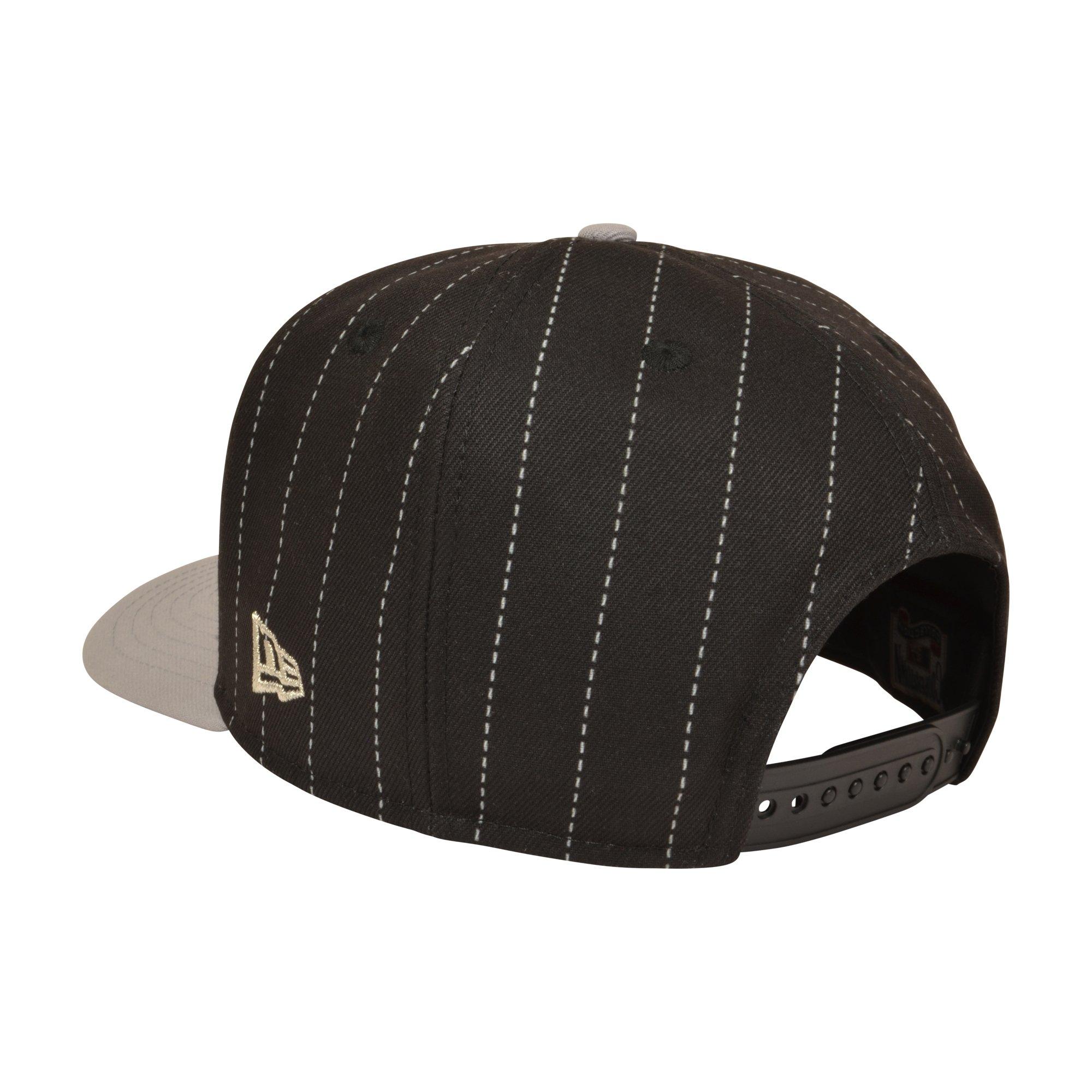 New Era New York Yankees 9FIFTY A-Frame Pinstripe Snapback Hat - Black/Grey - BLACK/GREY
